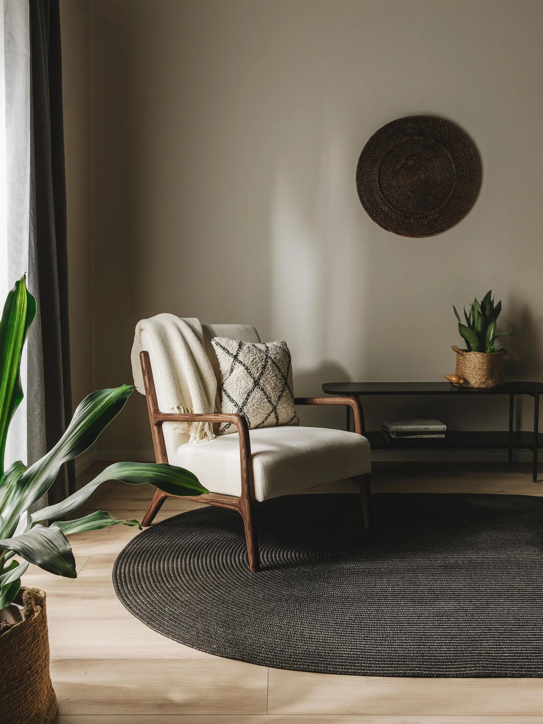 Alfombra de interior y exterior Nandi negra