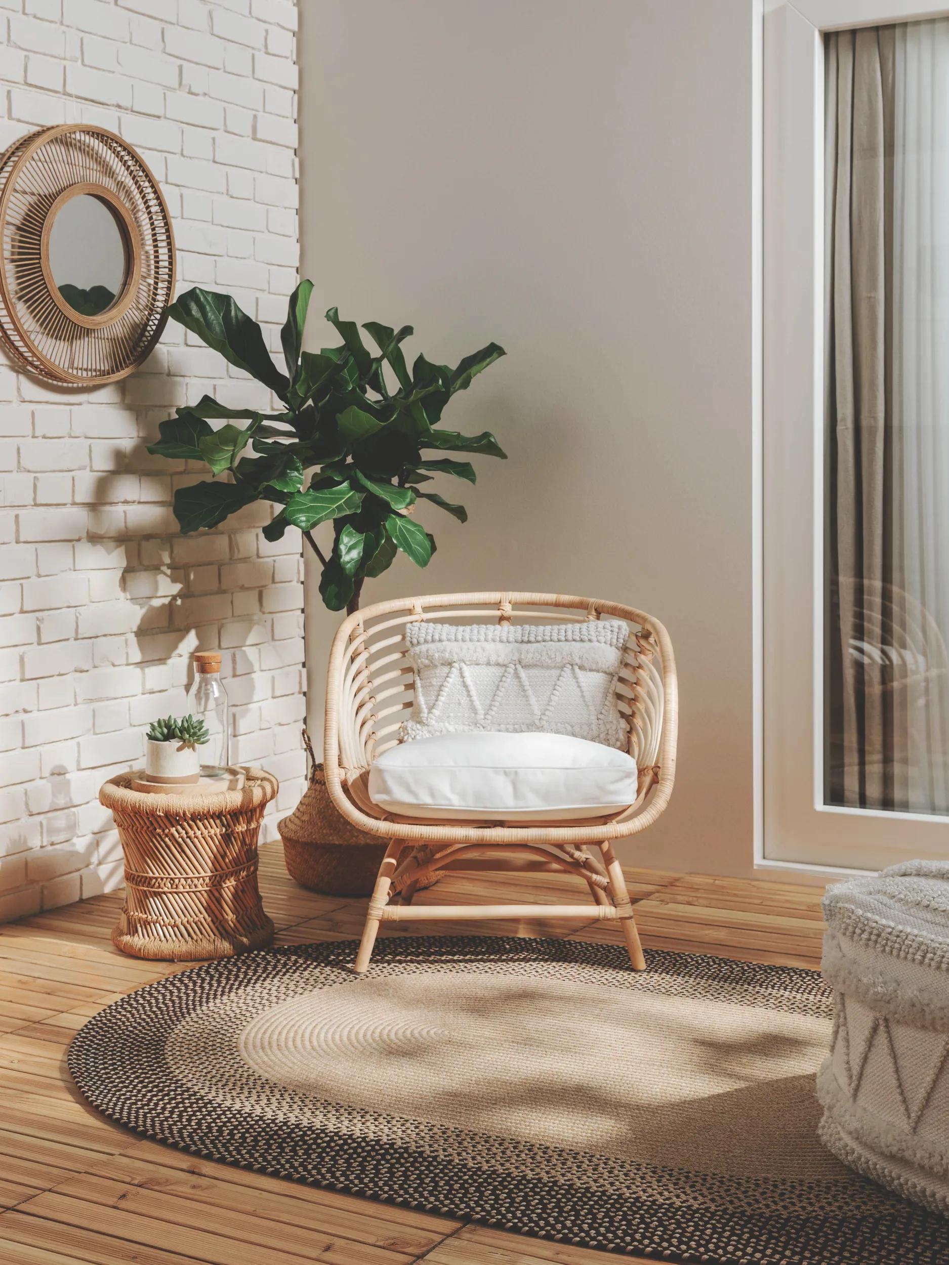 Alfombra para interior y exterior Nandi Marrón