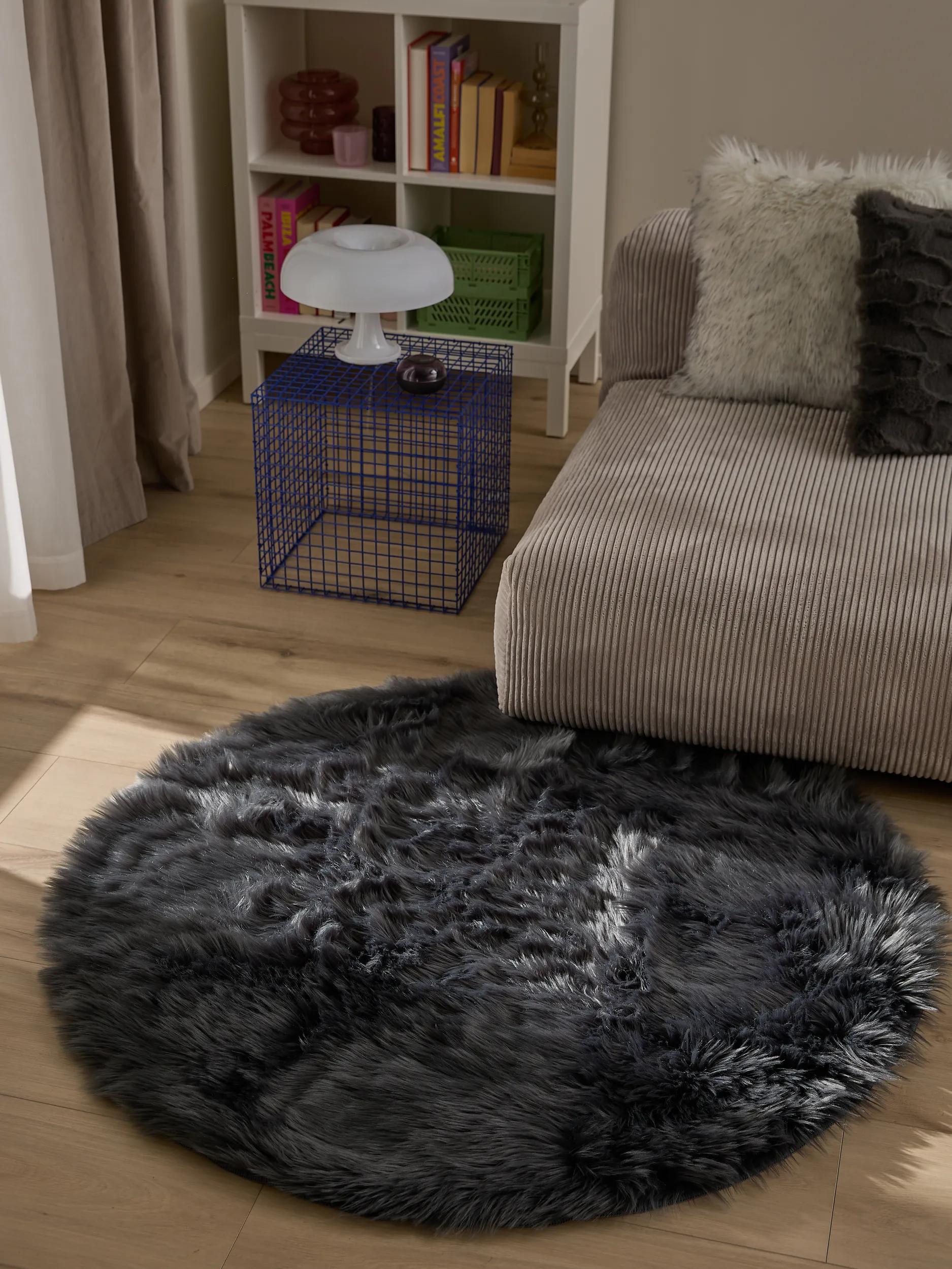Washable Shaggy Rug Nanuk Charcoal