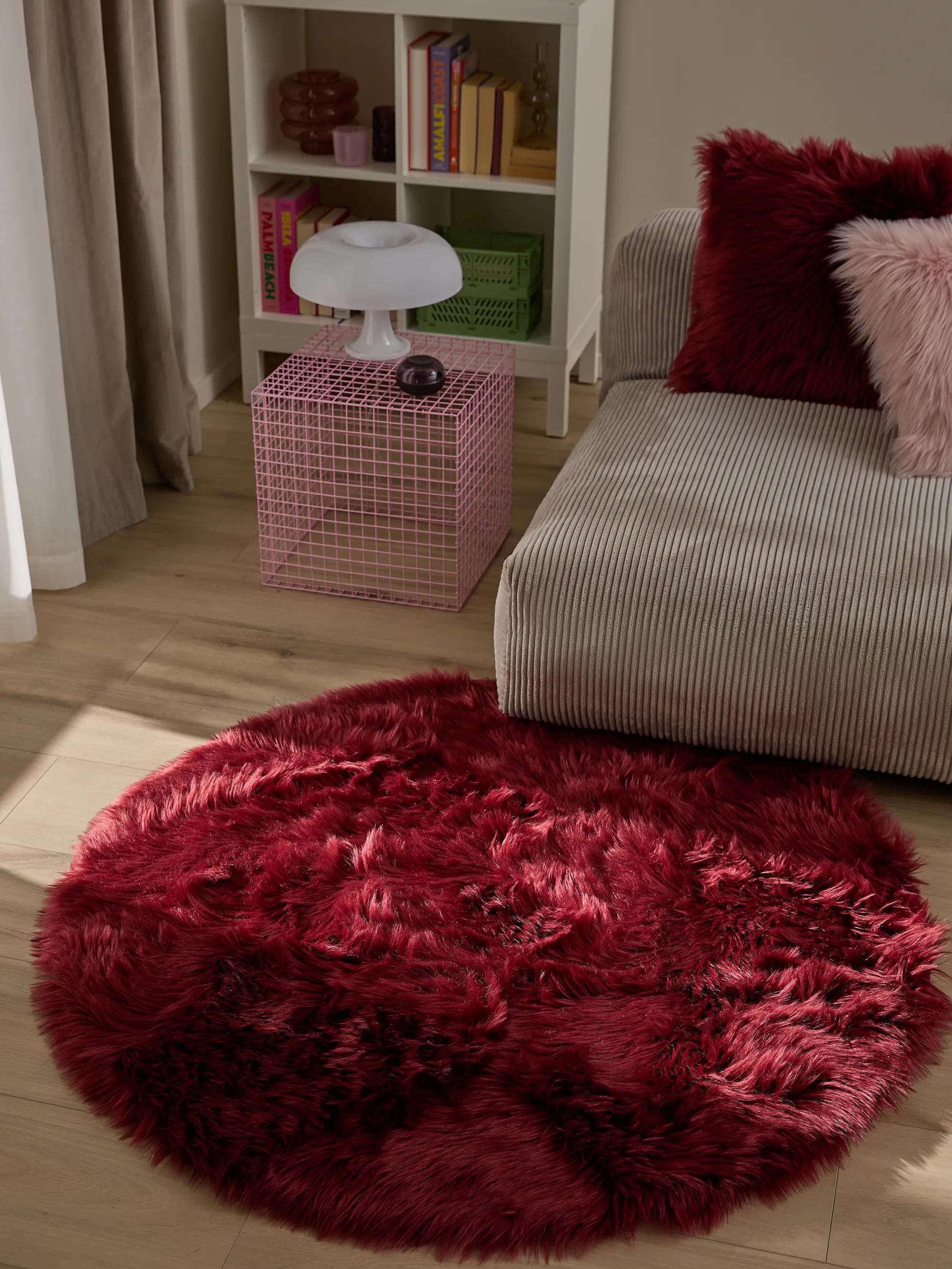 Washable Shaggy Rug Nanuk Bordeaux