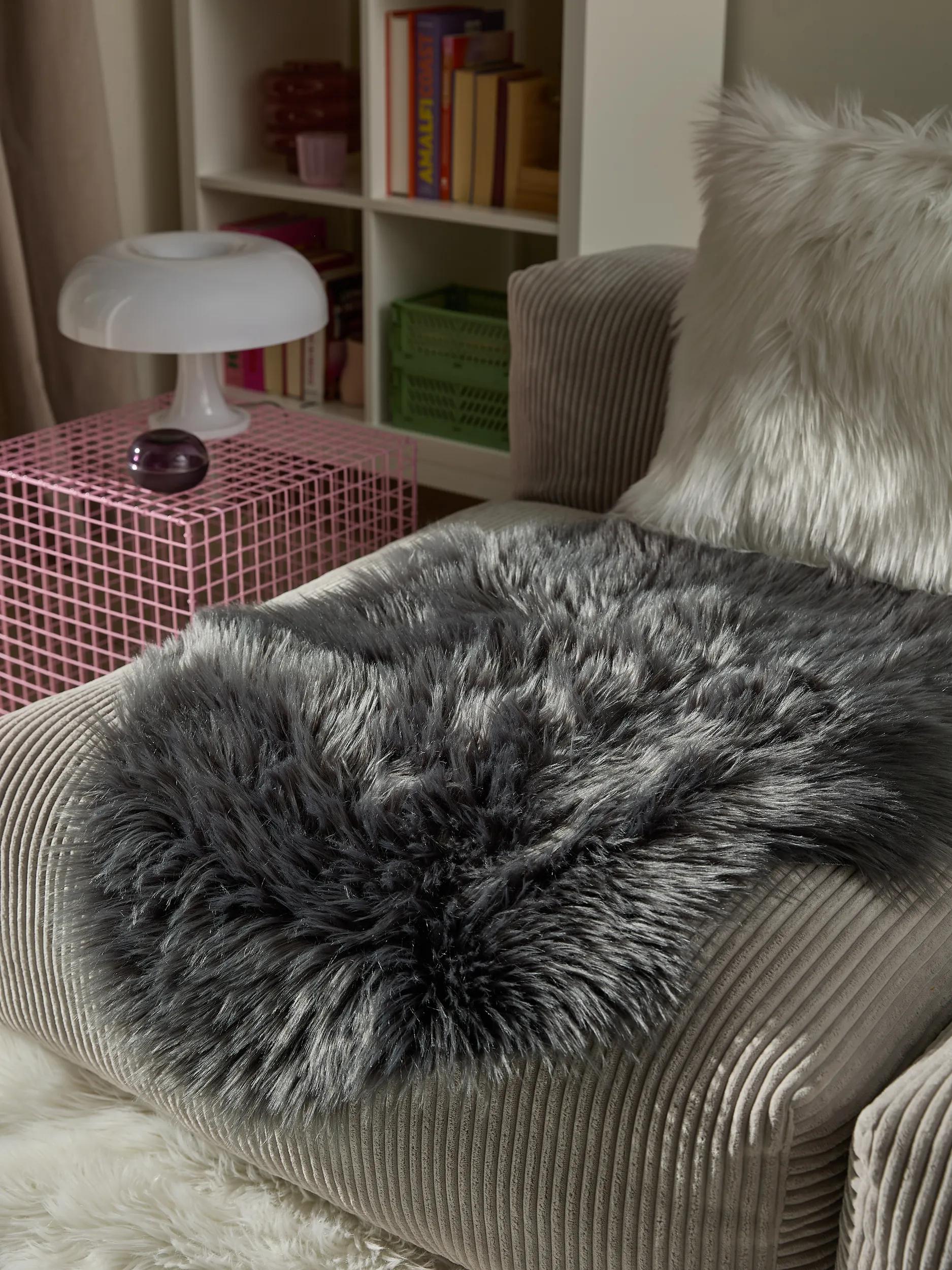 Washable Shaggy Rug Nanuk Charcoal