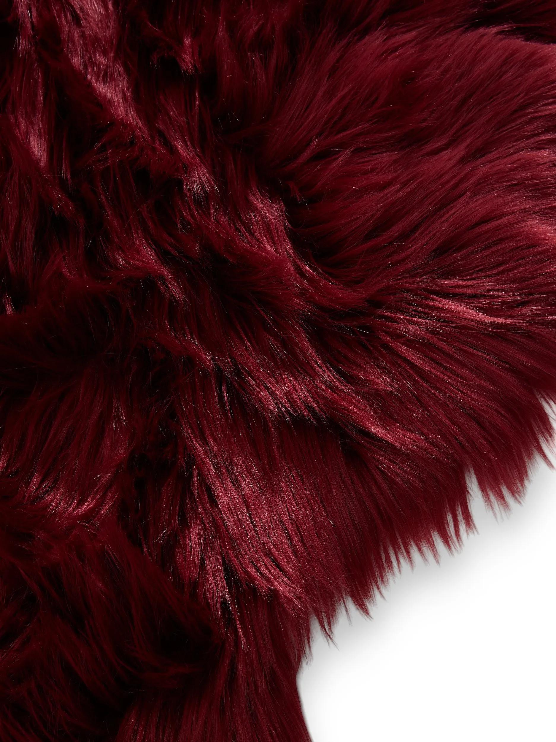 Waschbarer Shaggy-Teppich Nanuk Bordeaux