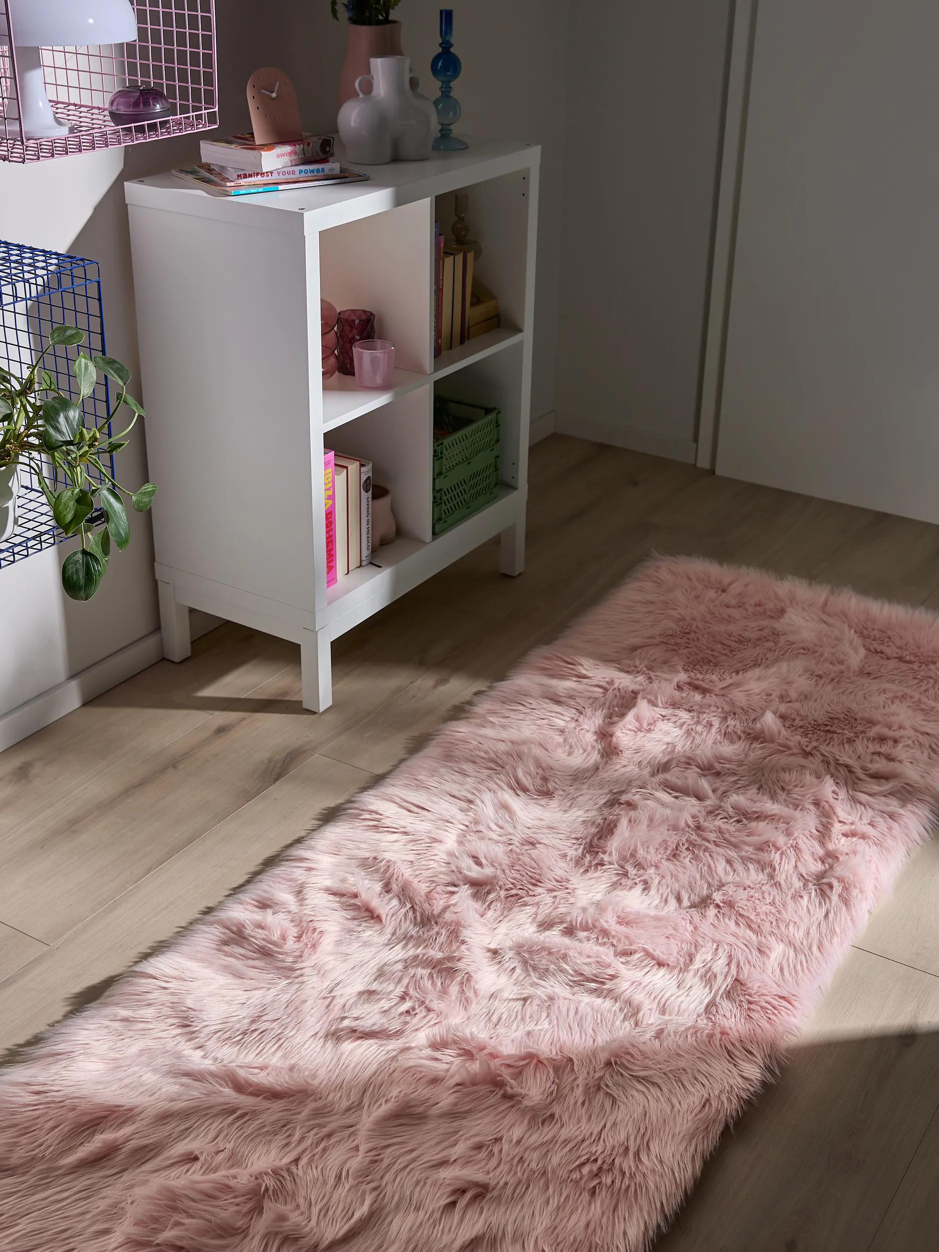 Washable Shaggy Rug Nanuk Pink