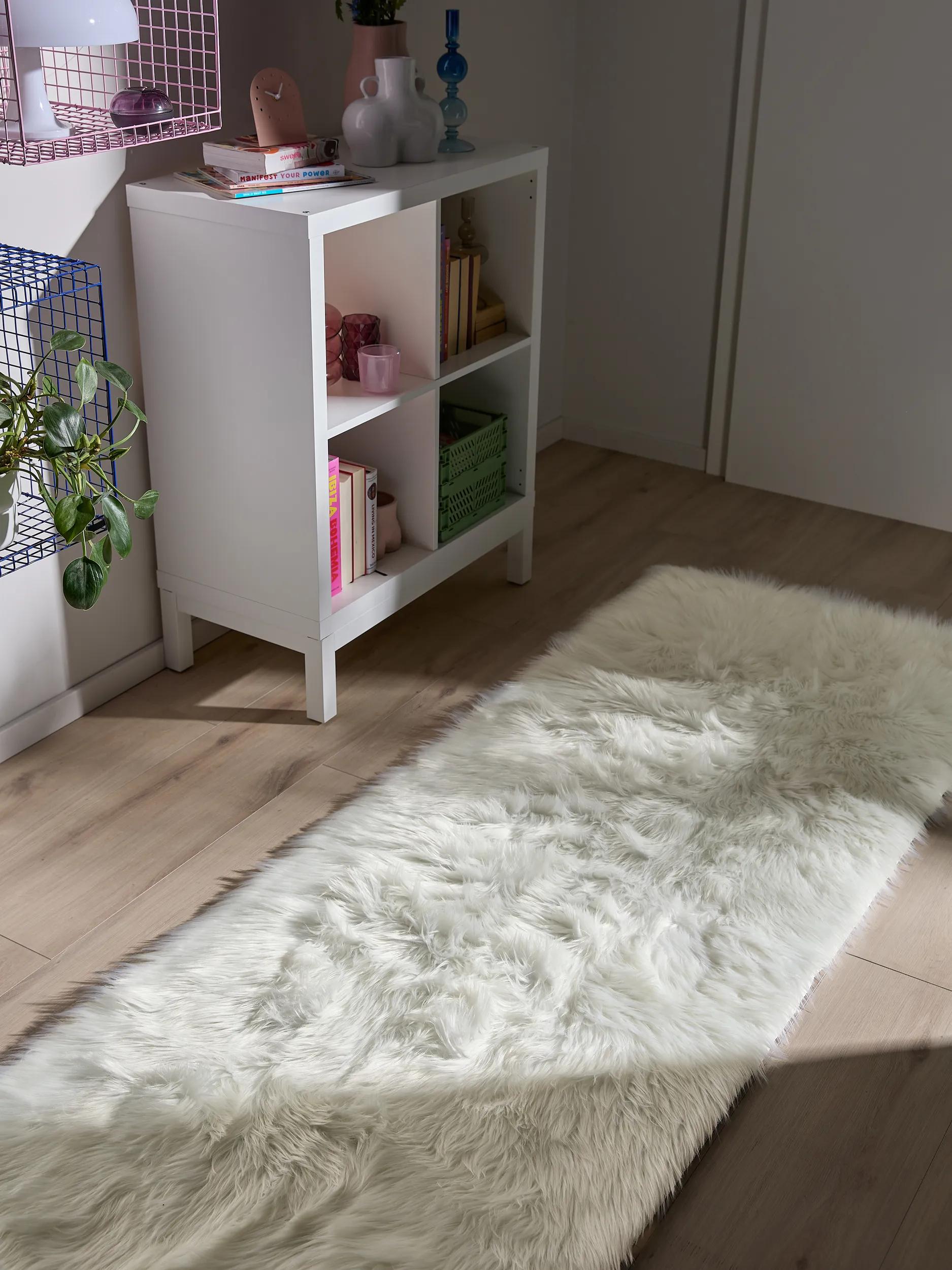 Washable Shaggy Rug Nanuk White
