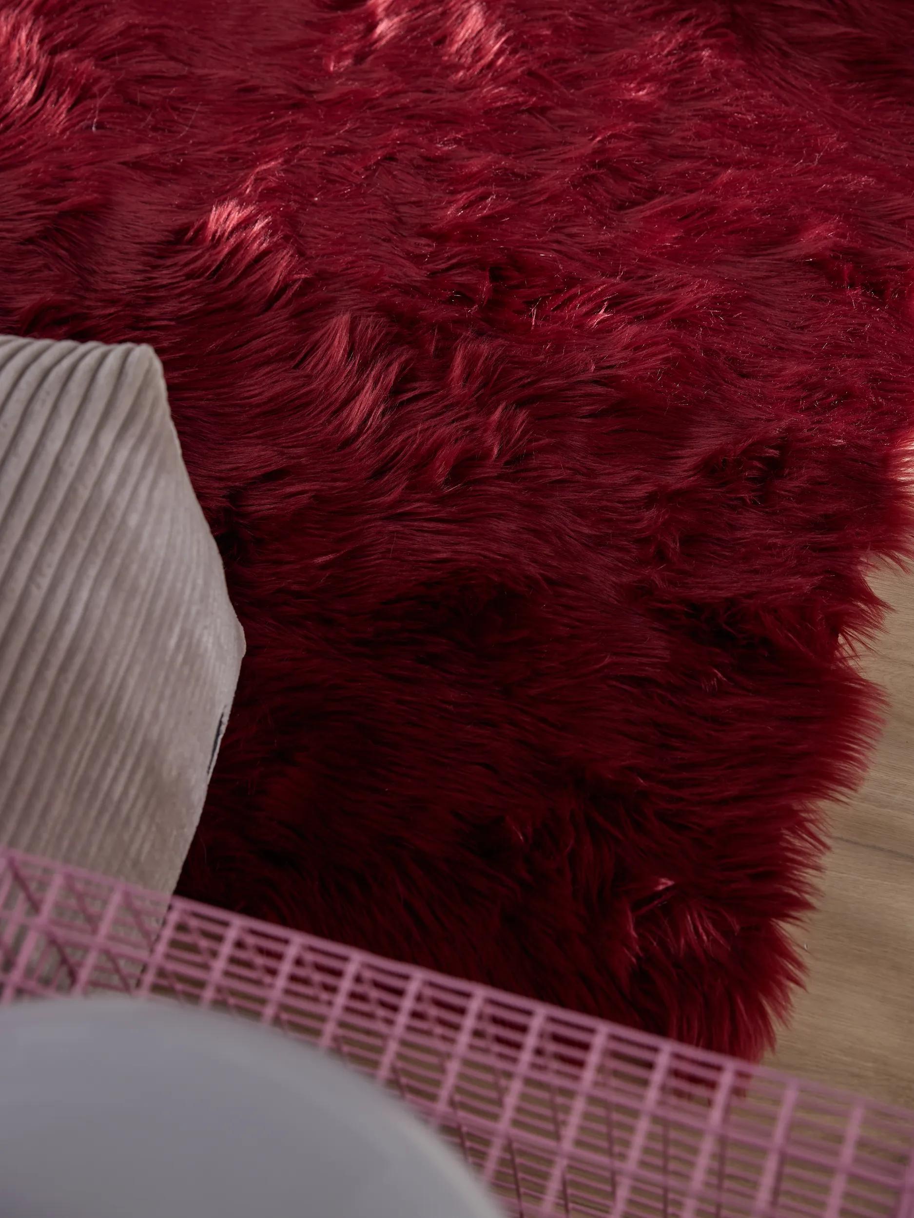 Washable Shaggy Rug Nanuk Bordeaux