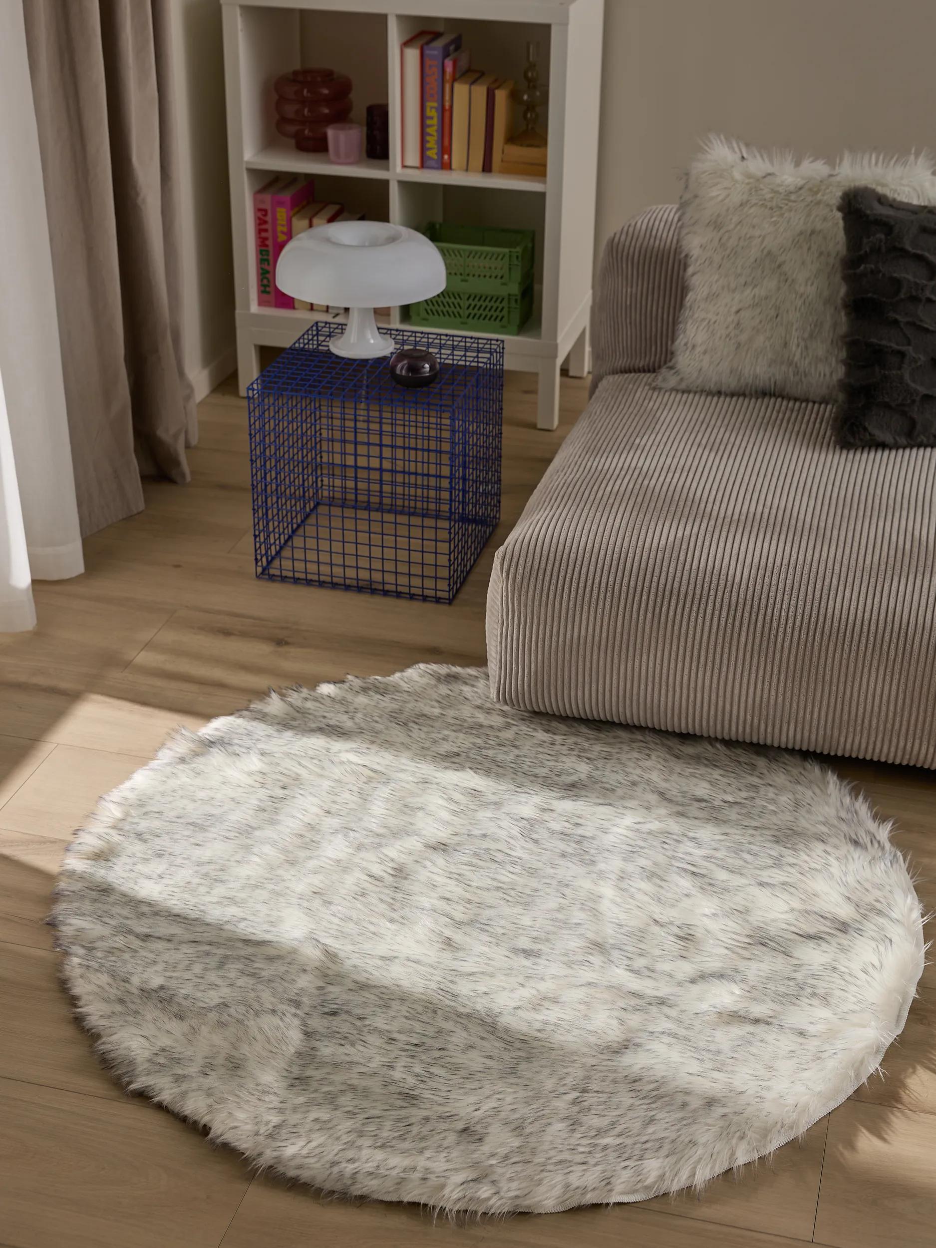 Washable Shaggy Rug Nanuk Black/White