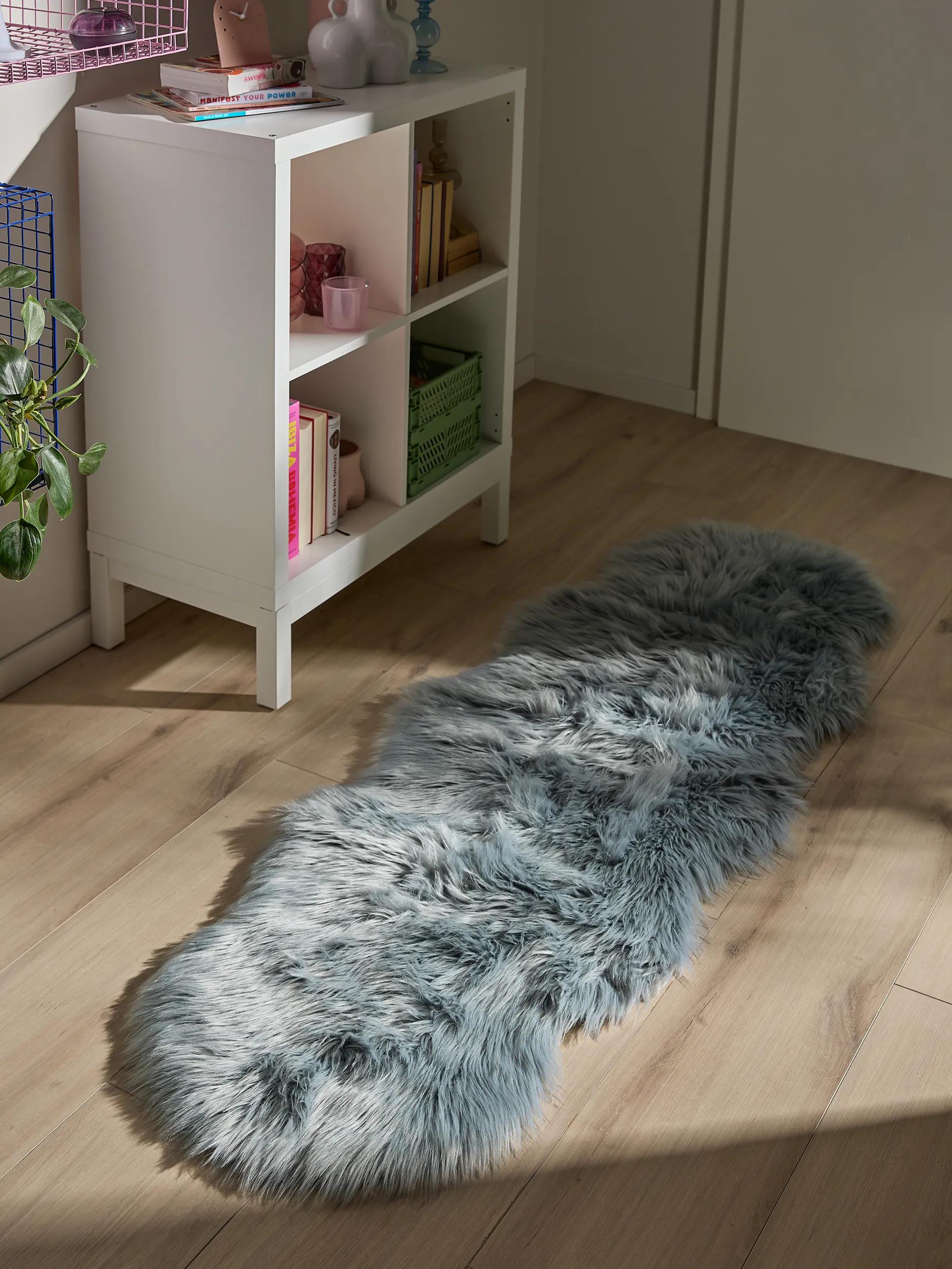Washable Shaggy Rug Nanuk Blue