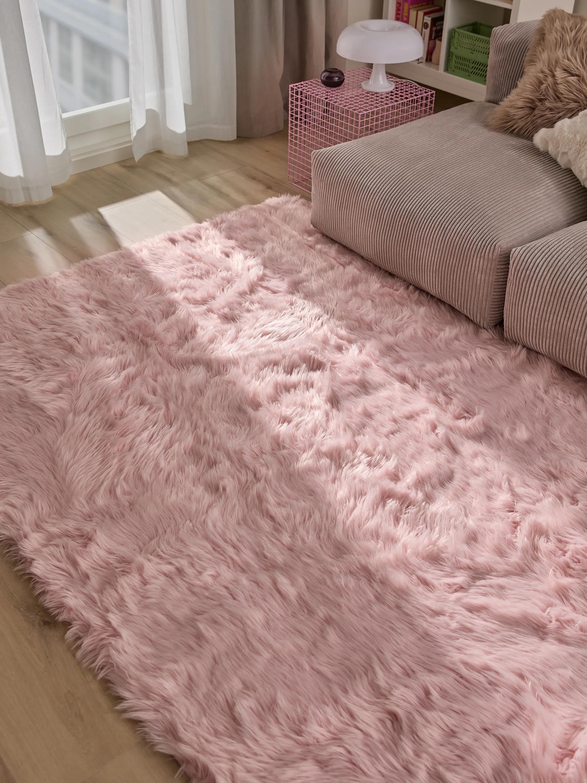 Washable Shaggy Rug Nanuk Pink
