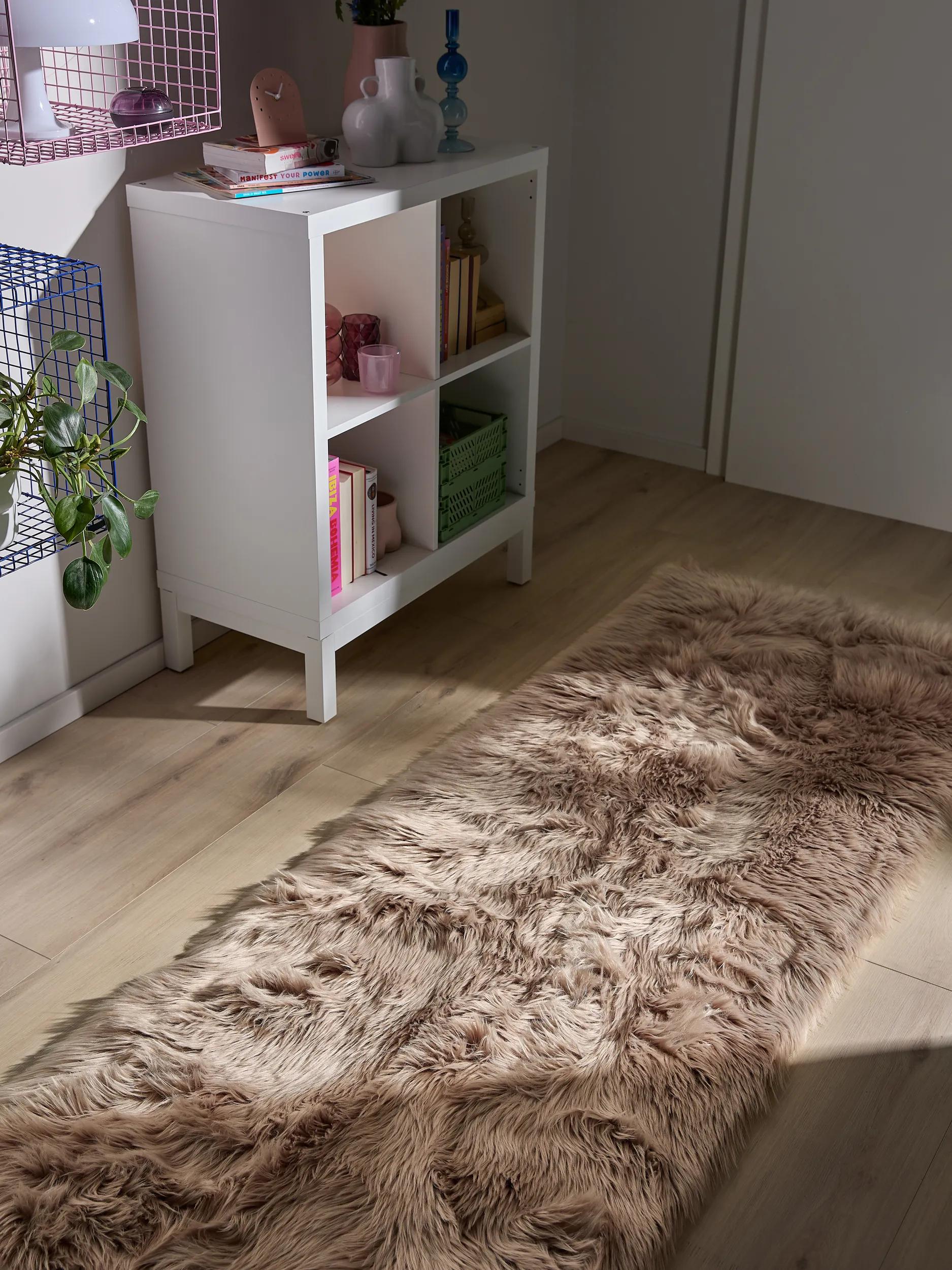 Washable Shaggy Rug Nanuk Beige