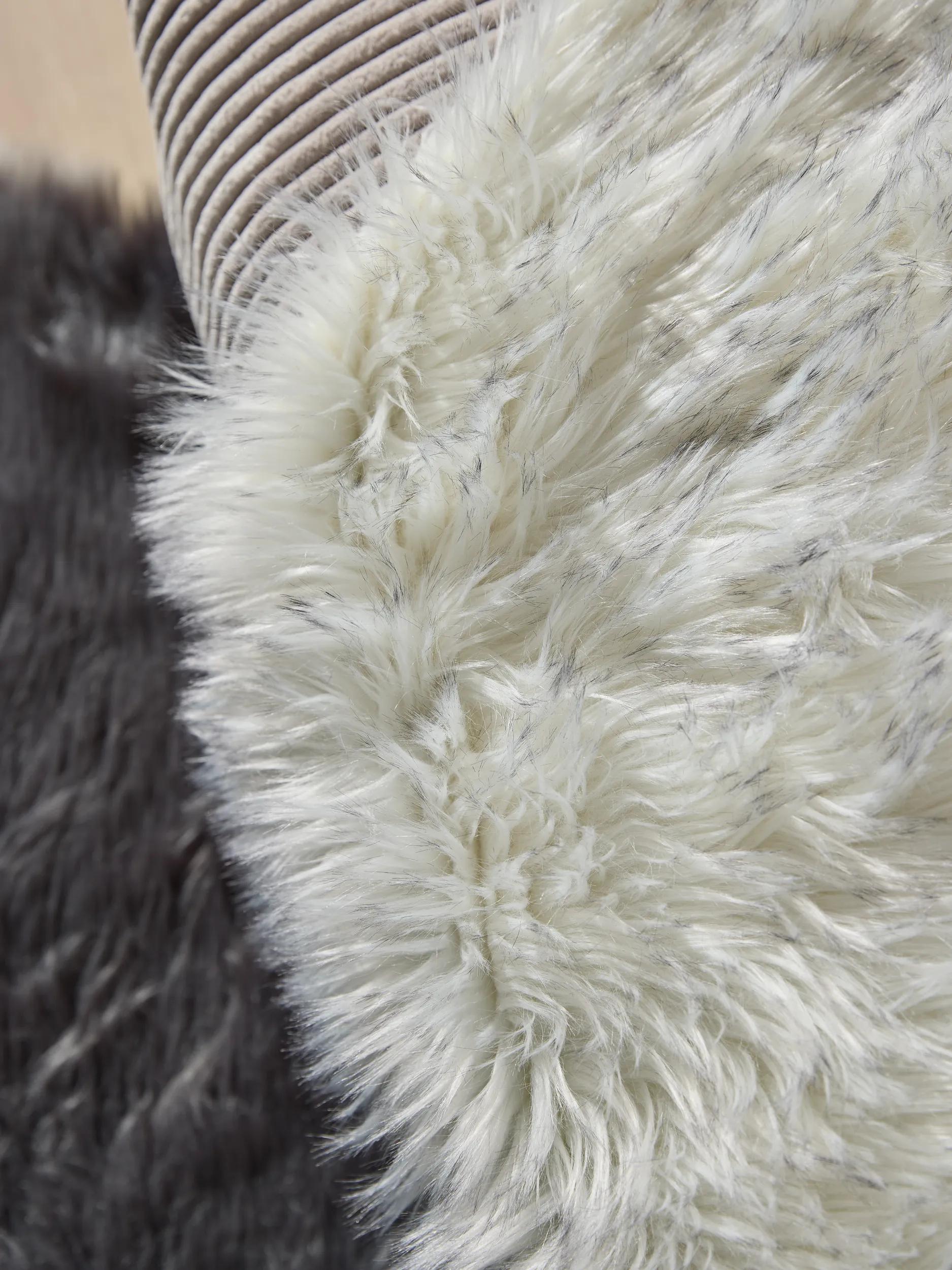 Washable Shaggy Rug Nanuk Black/White