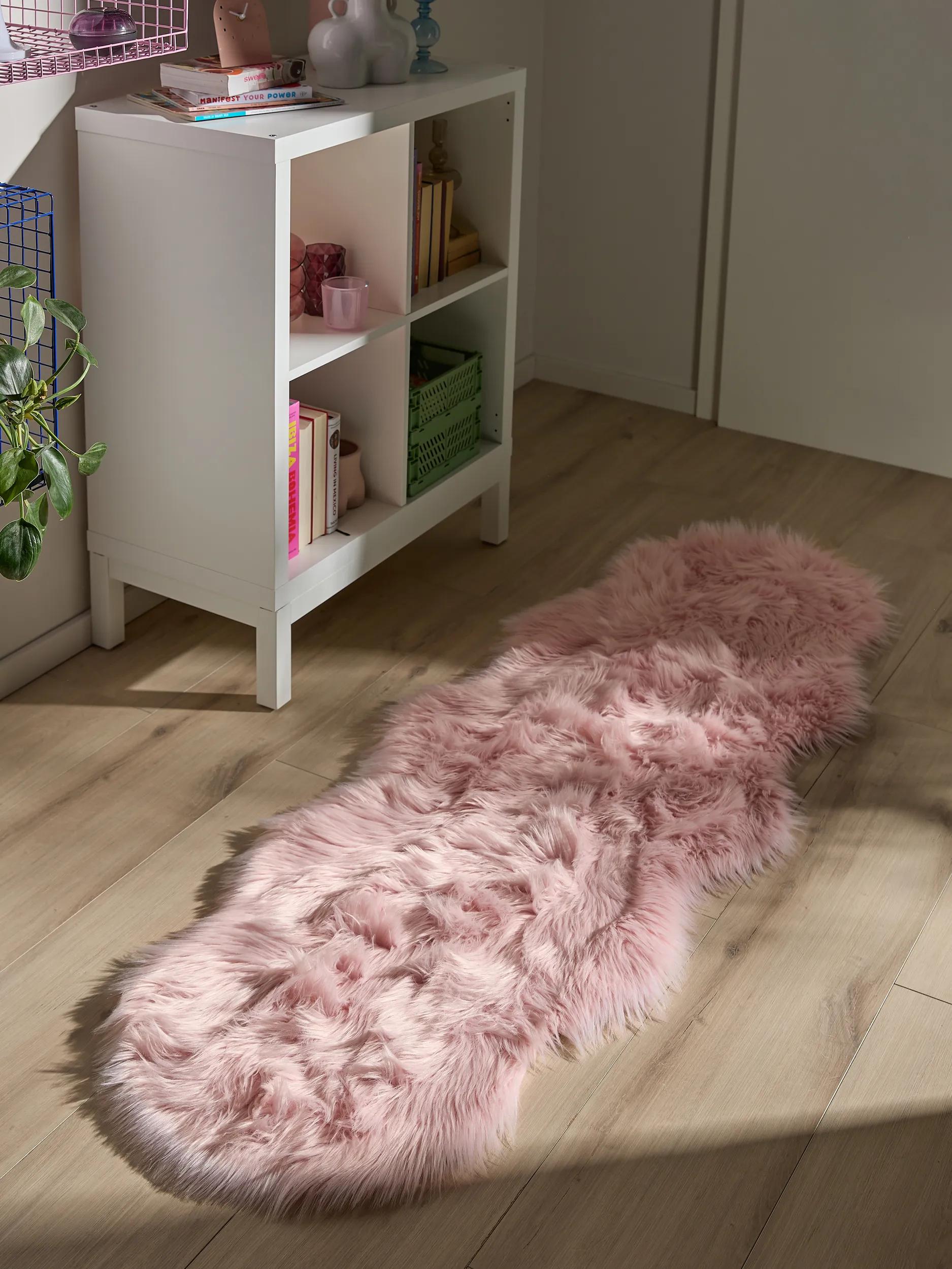 Washable Shaggy Rug Nanuk Pink