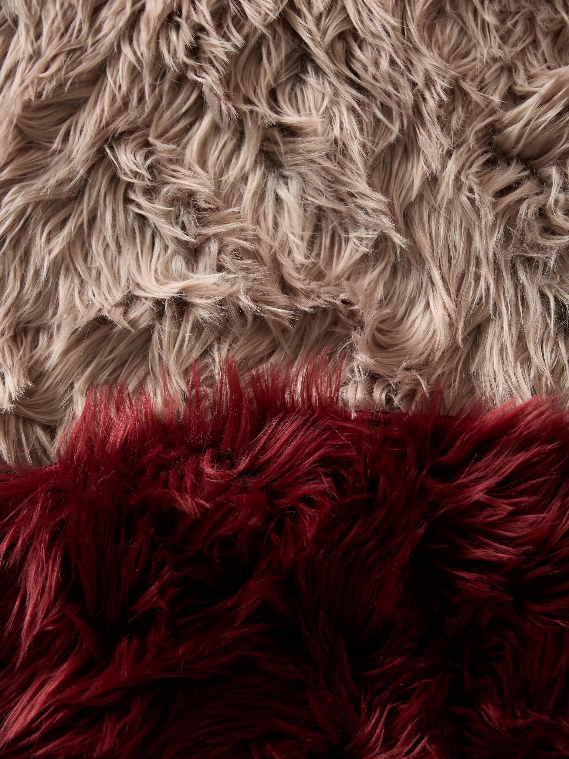 Waschbarer Shaggy-Teppich Nanuk Bordeaux