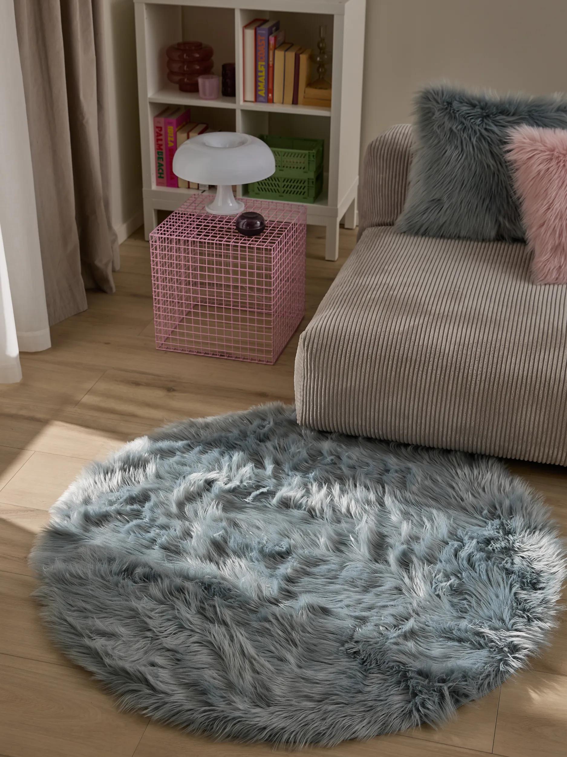 Washable Shaggy Rug Nanuk Blue