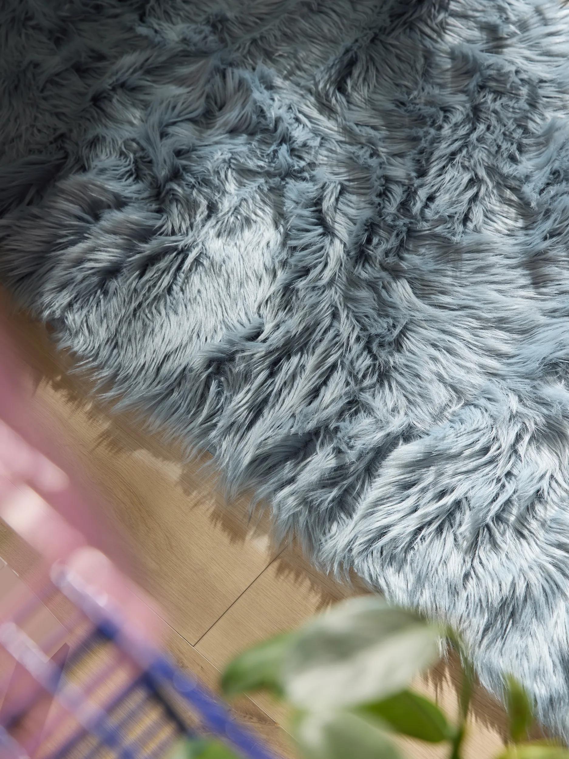 Washable Shaggy Rug Nanuk Blue