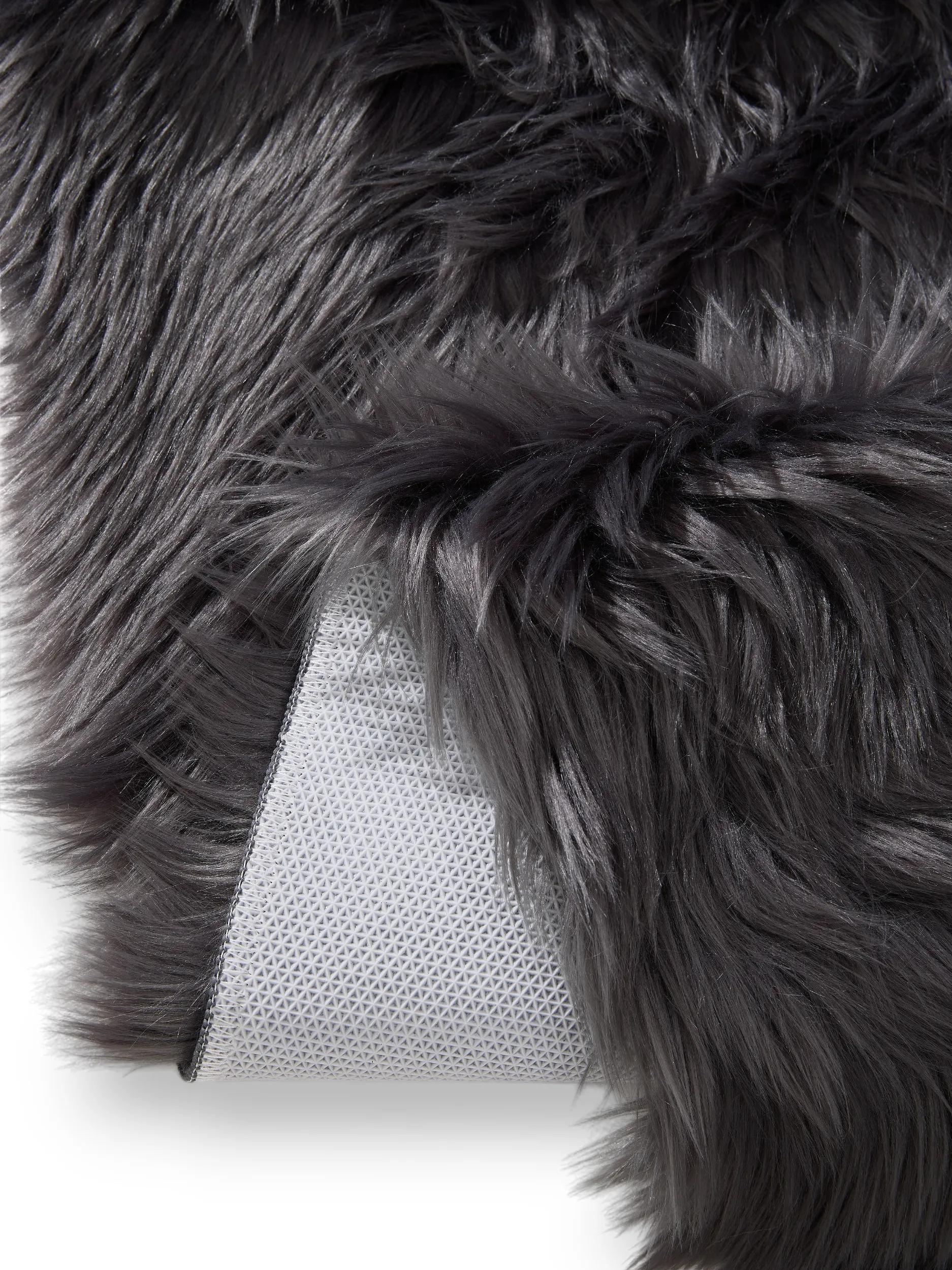 Washable Shaggy Rug Nanuk Charcoal