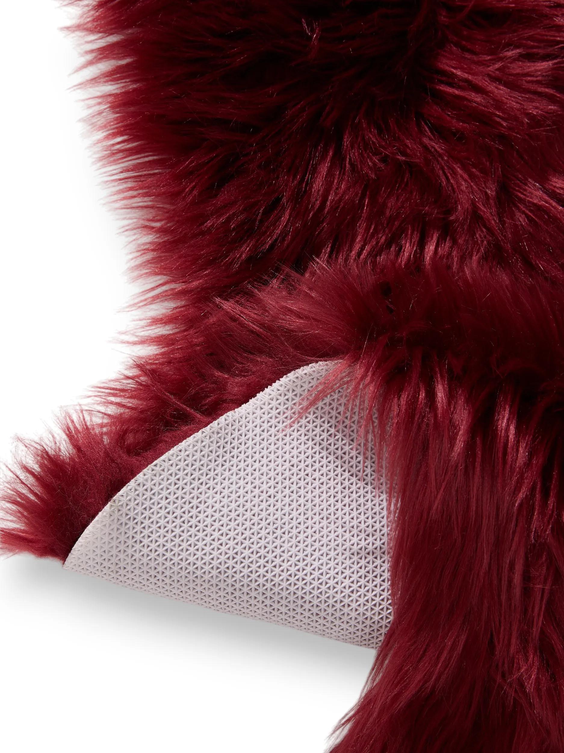 Waschbarer Shaggy-Teppich Nanuk Bordeaux