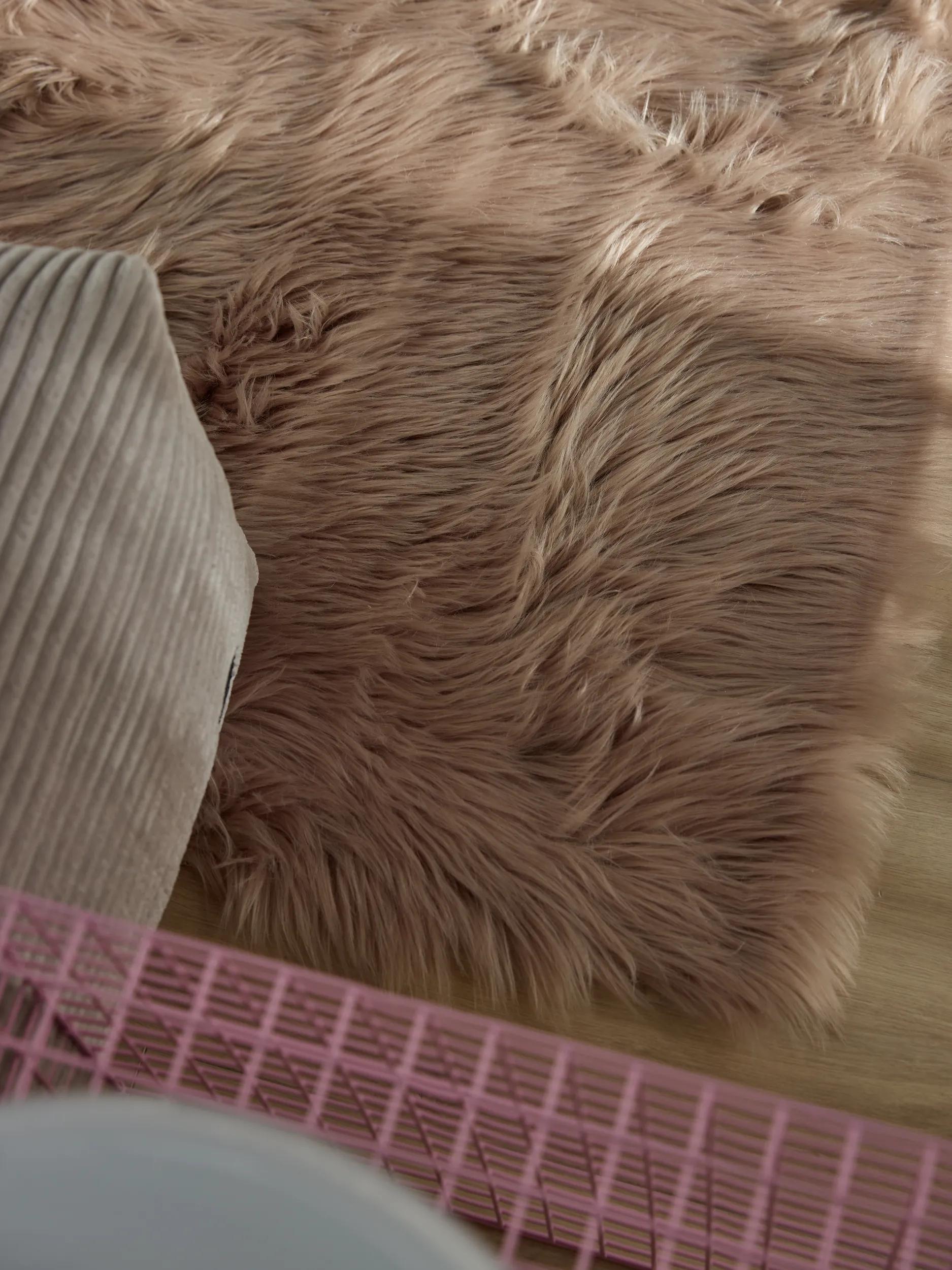 Washable Shaggy Rug Nanuk Beige