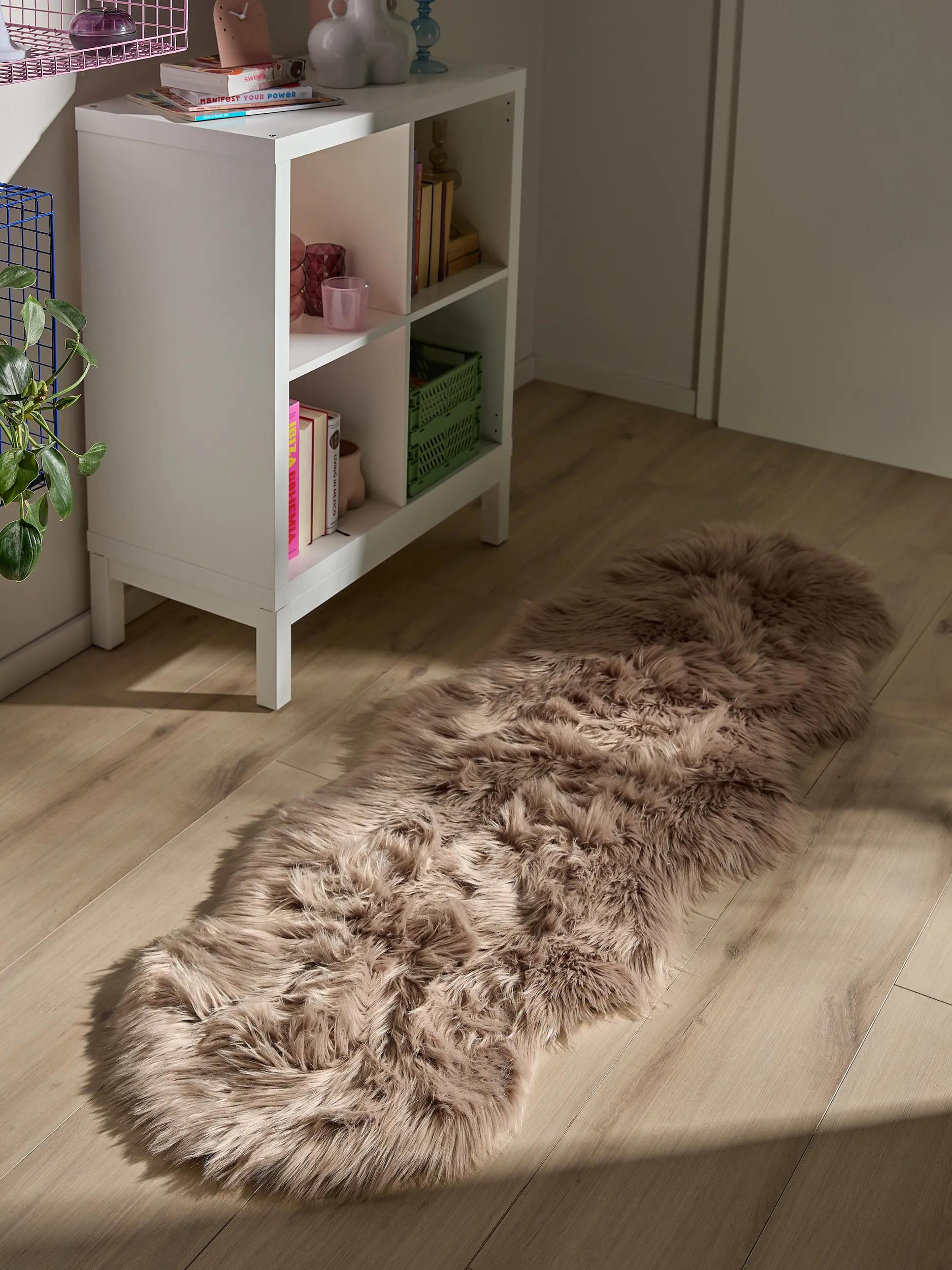 Washable Shaggy Rug Nanuk Beige