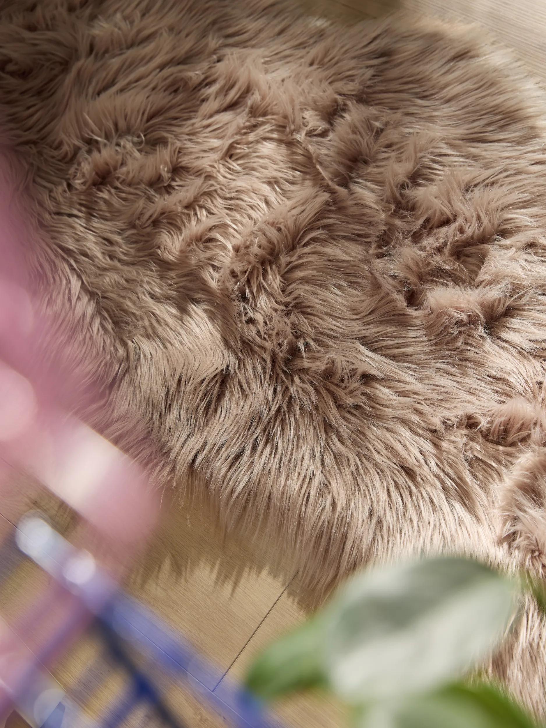 Washable Shaggy Rug Nanuk Beige