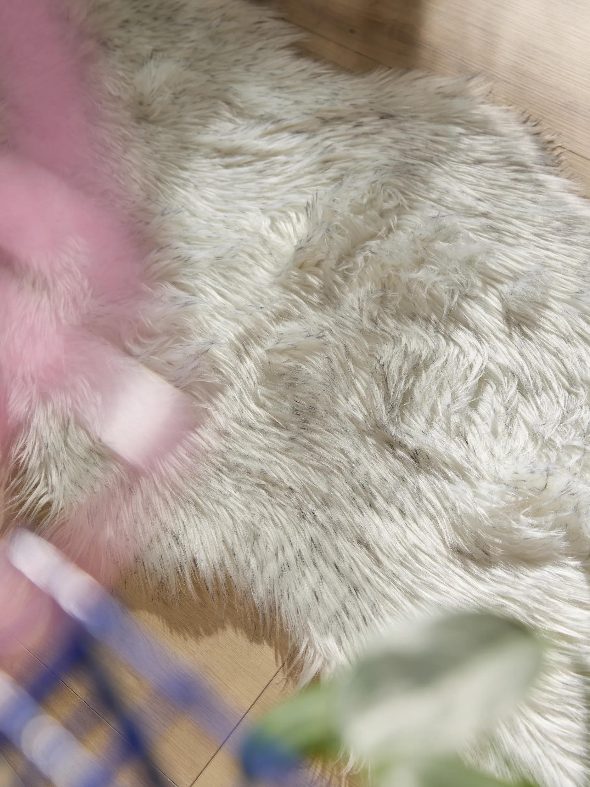 Washable Shaggy Rug Nanuk Black/White