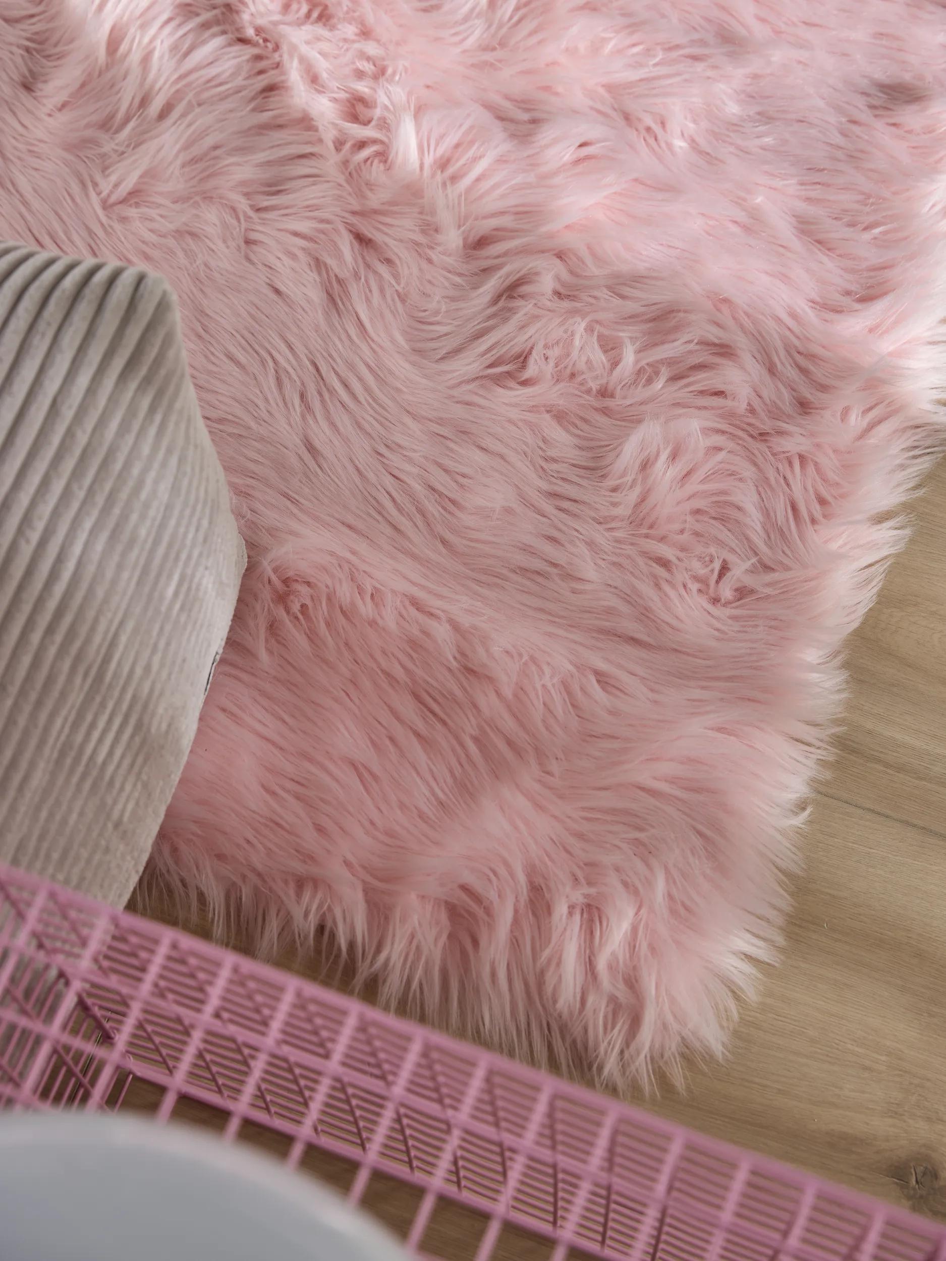 Washable Shaggy Rug Nanuk Pink