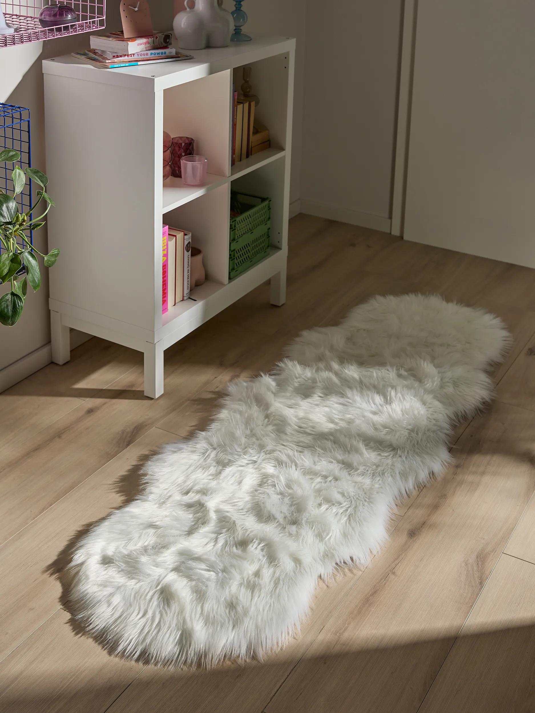 Washable Shaggy Rug Nanuk White
