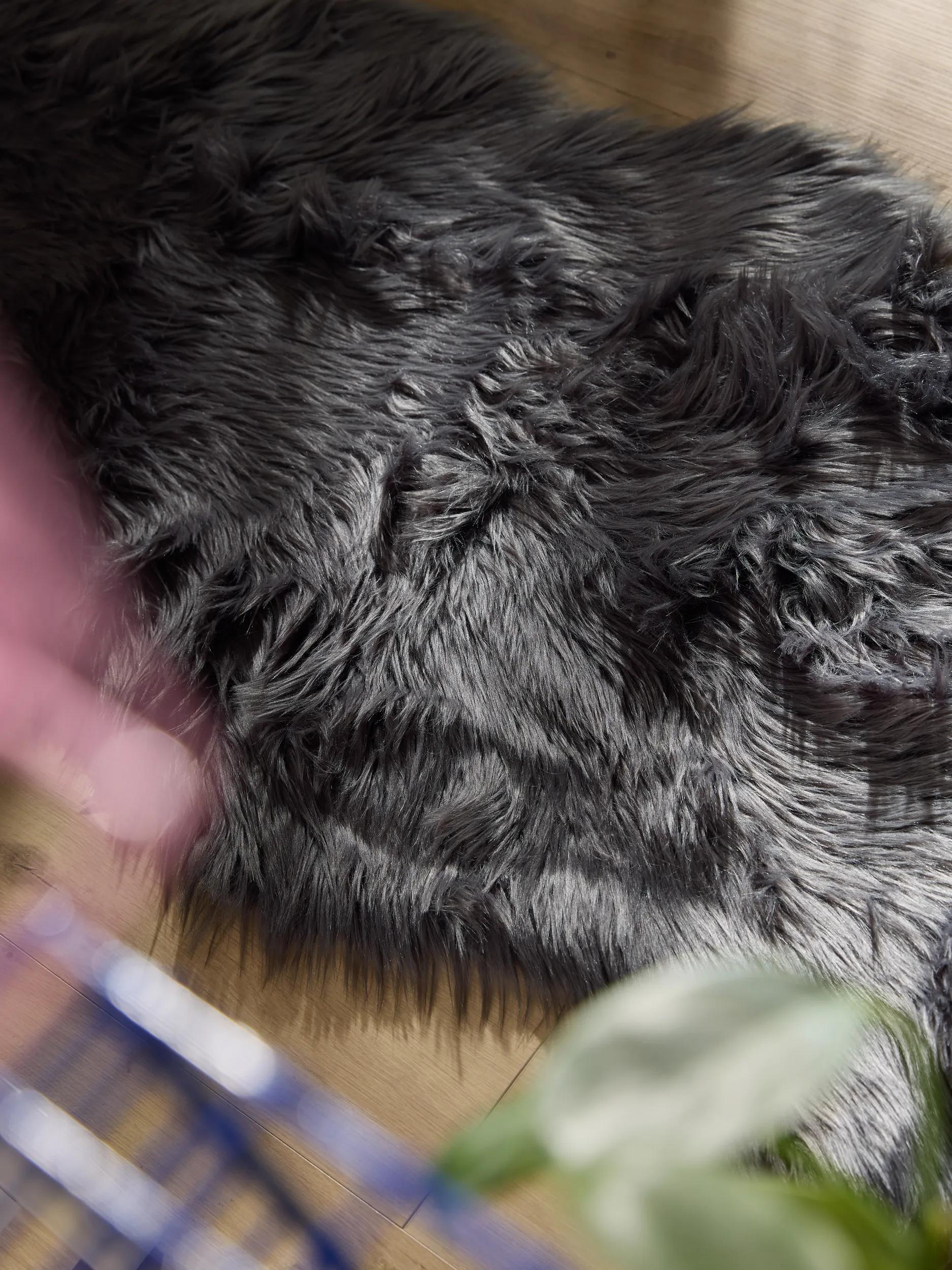 Washable Shaggy Rug Nanuk Charcoal