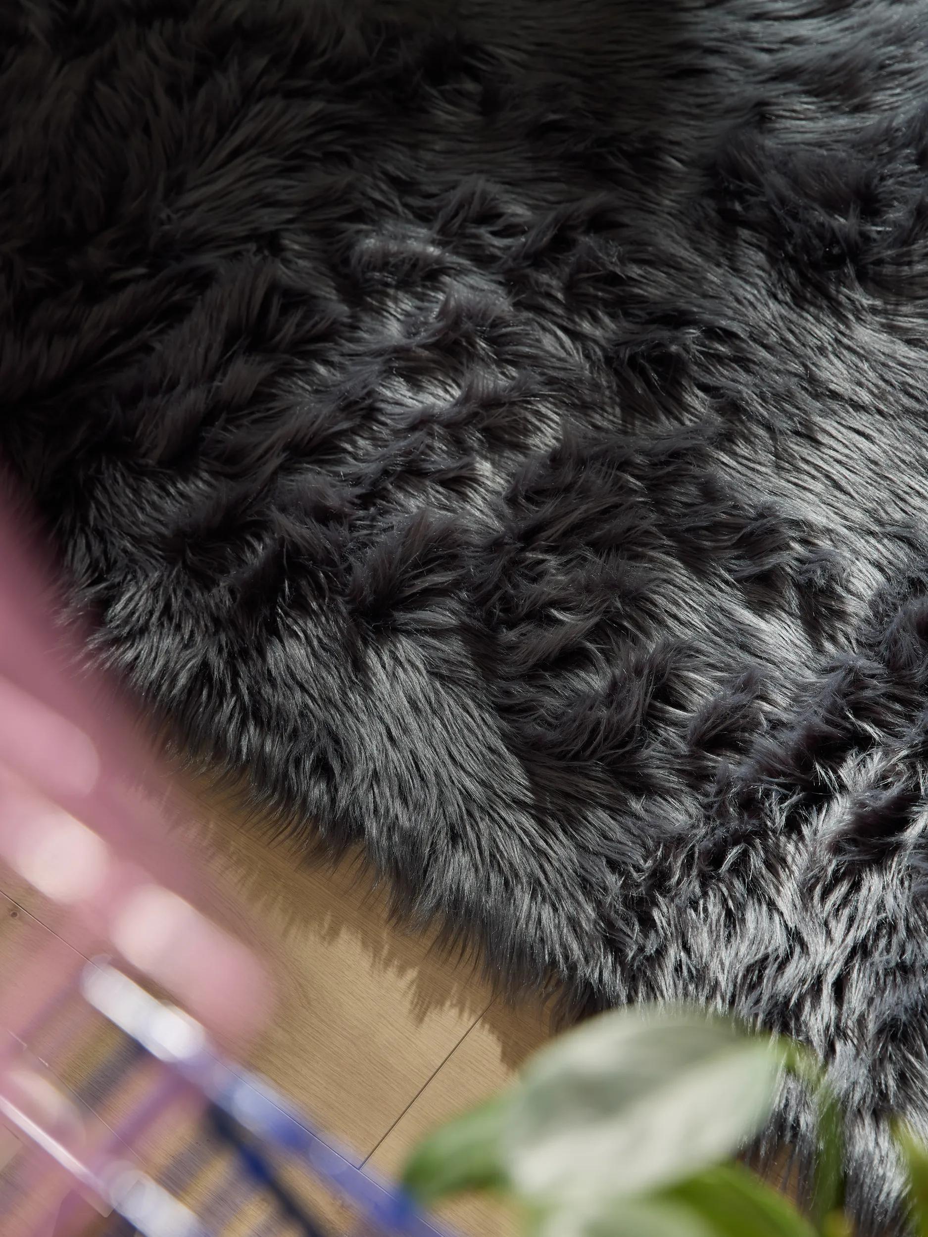 Washable Shaggy Rug Nanuk Charcoal