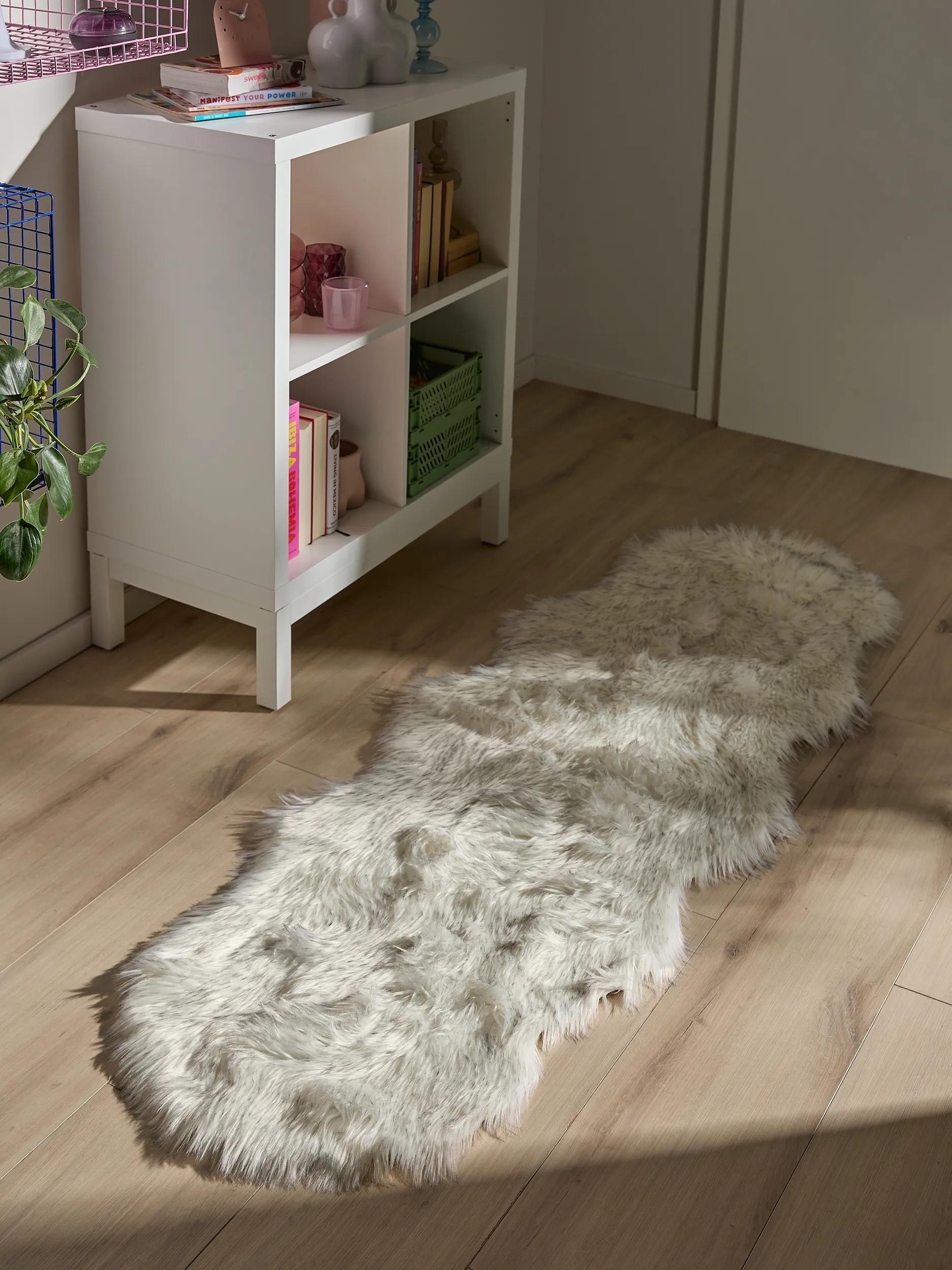 Washable Shaggy Rug Nanuk Black/White