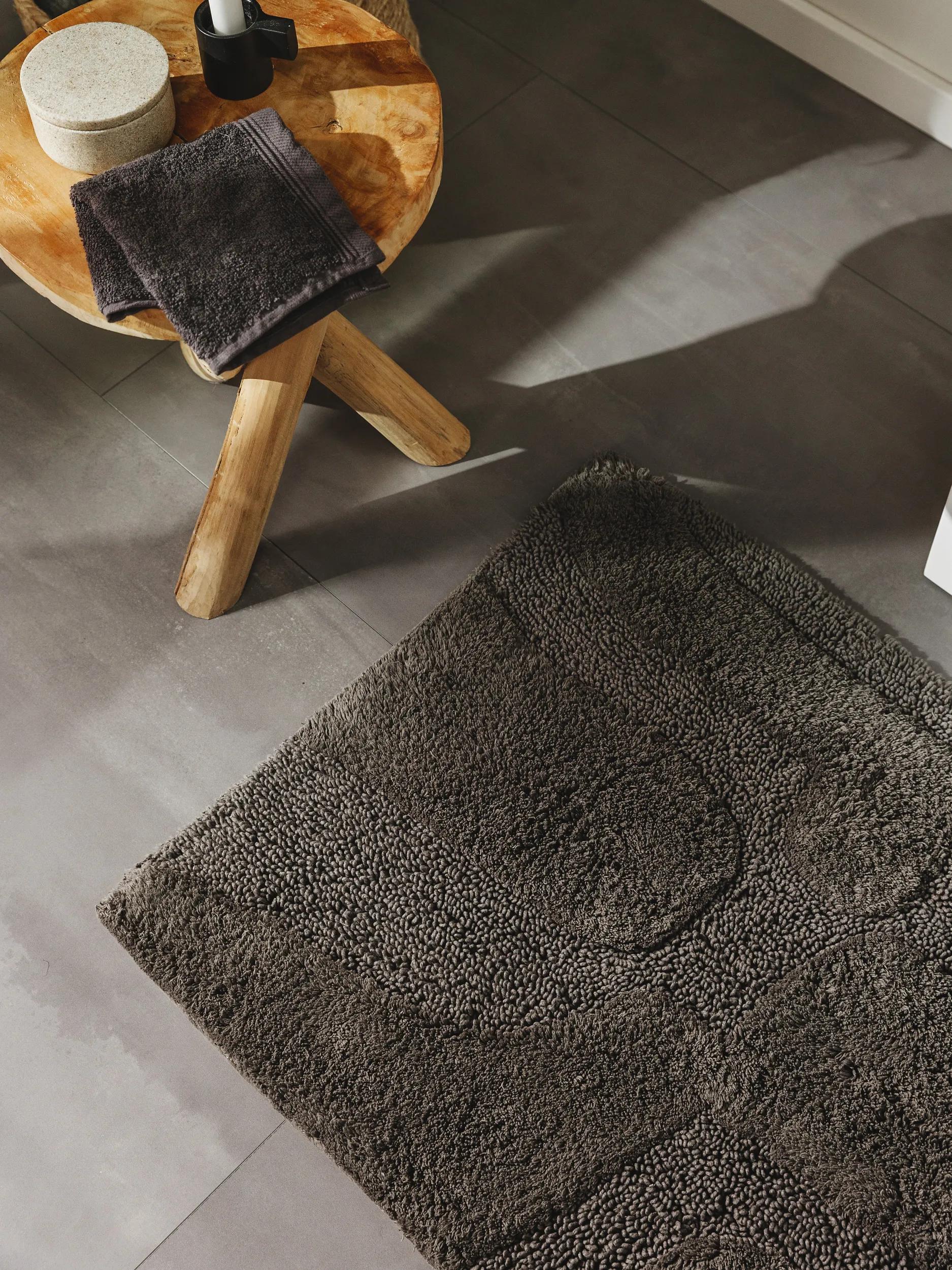 Bath Rug Nehir Grey