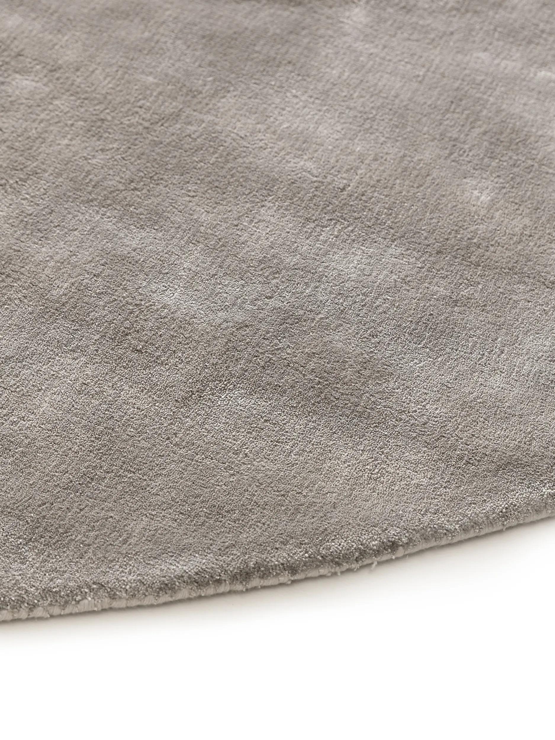 Viscose Rug Round Nela Grey