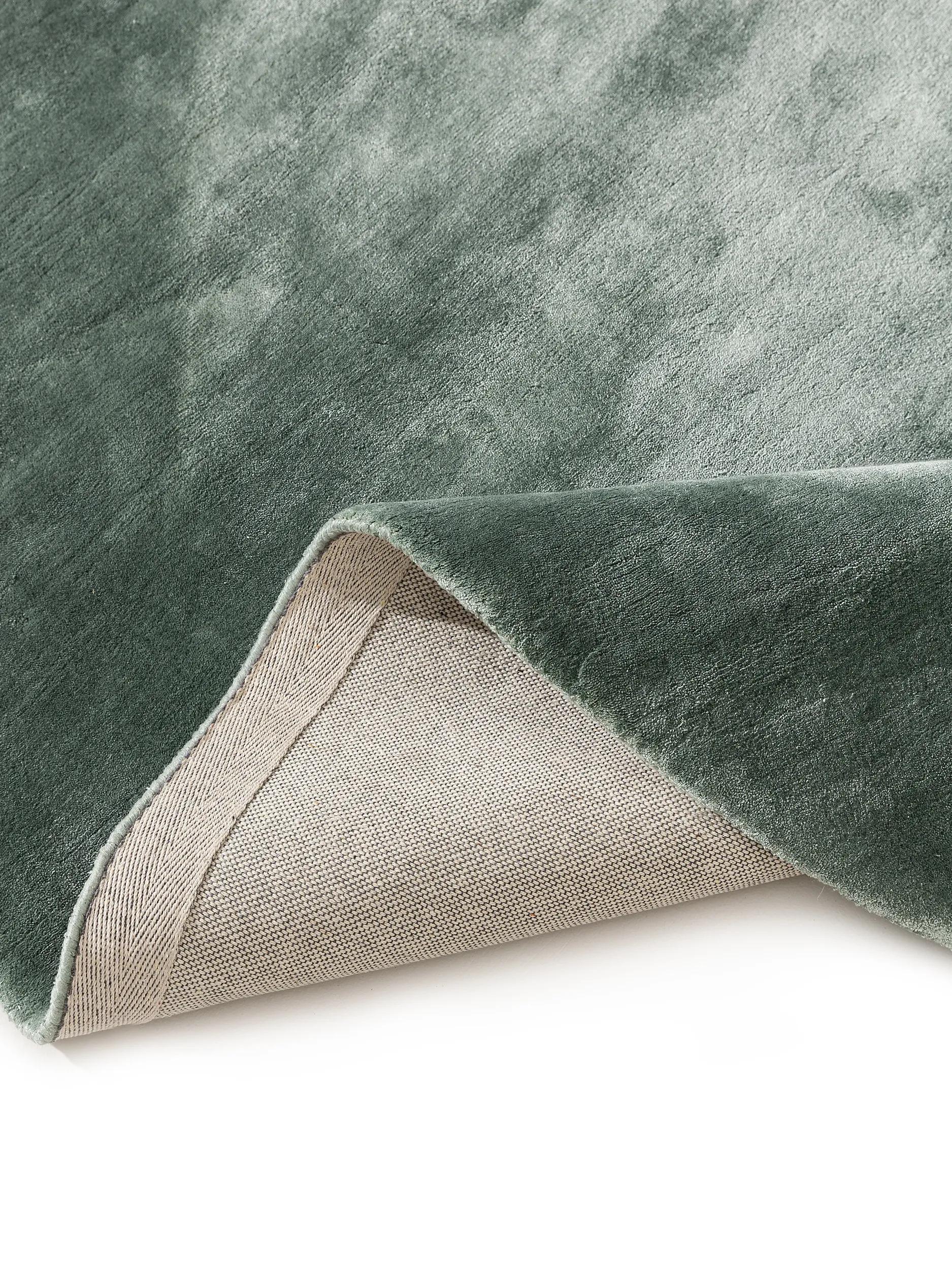 Viscose Rug Round Nela Light Green