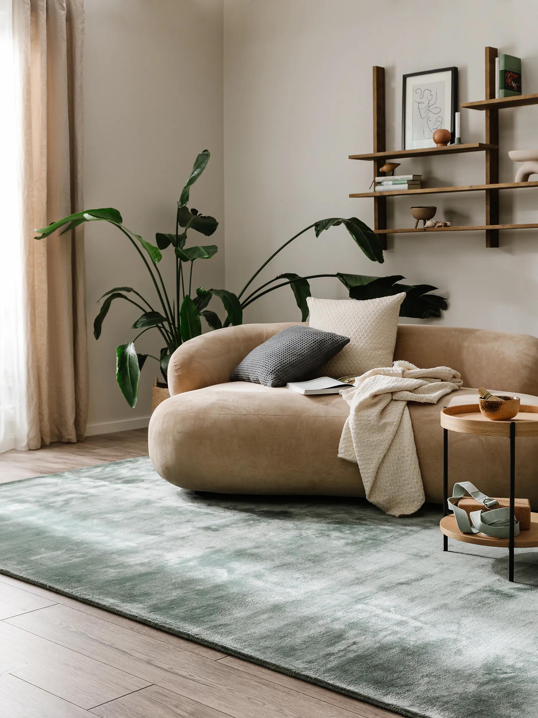 Viscose Rug Nela Light Green