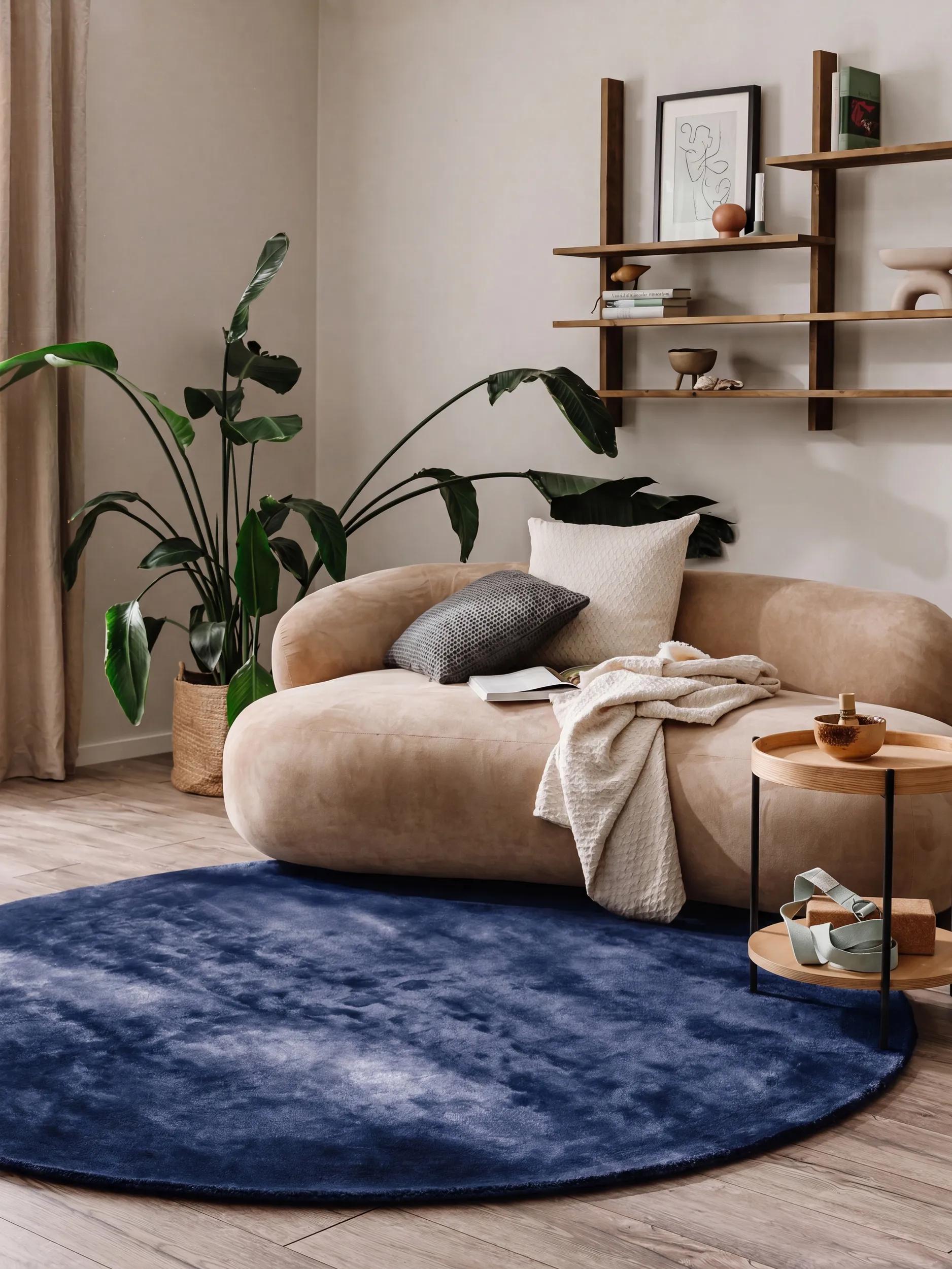 Viscose Rug Nela Blue