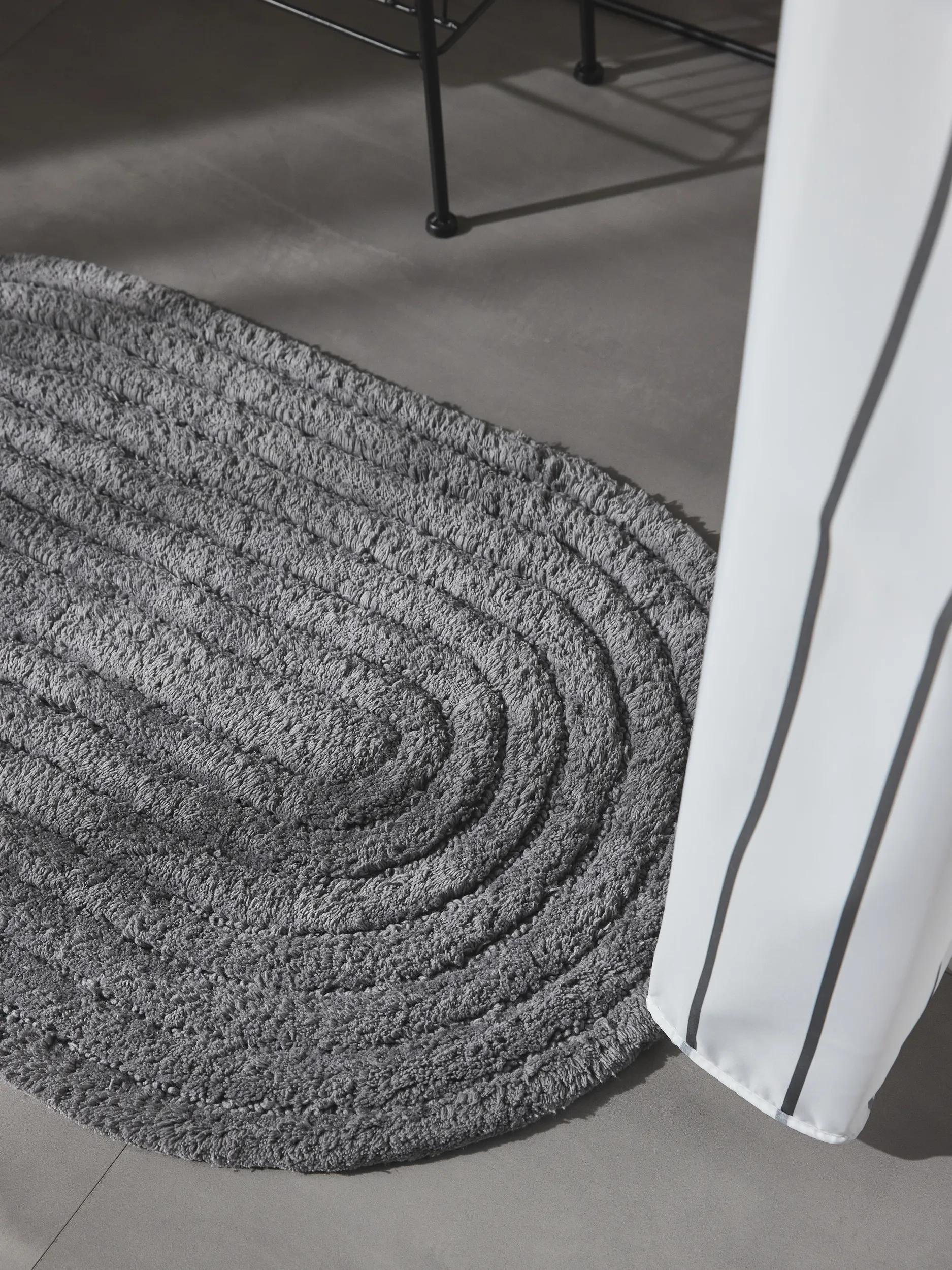 Tapis de bain Nia gris foncé