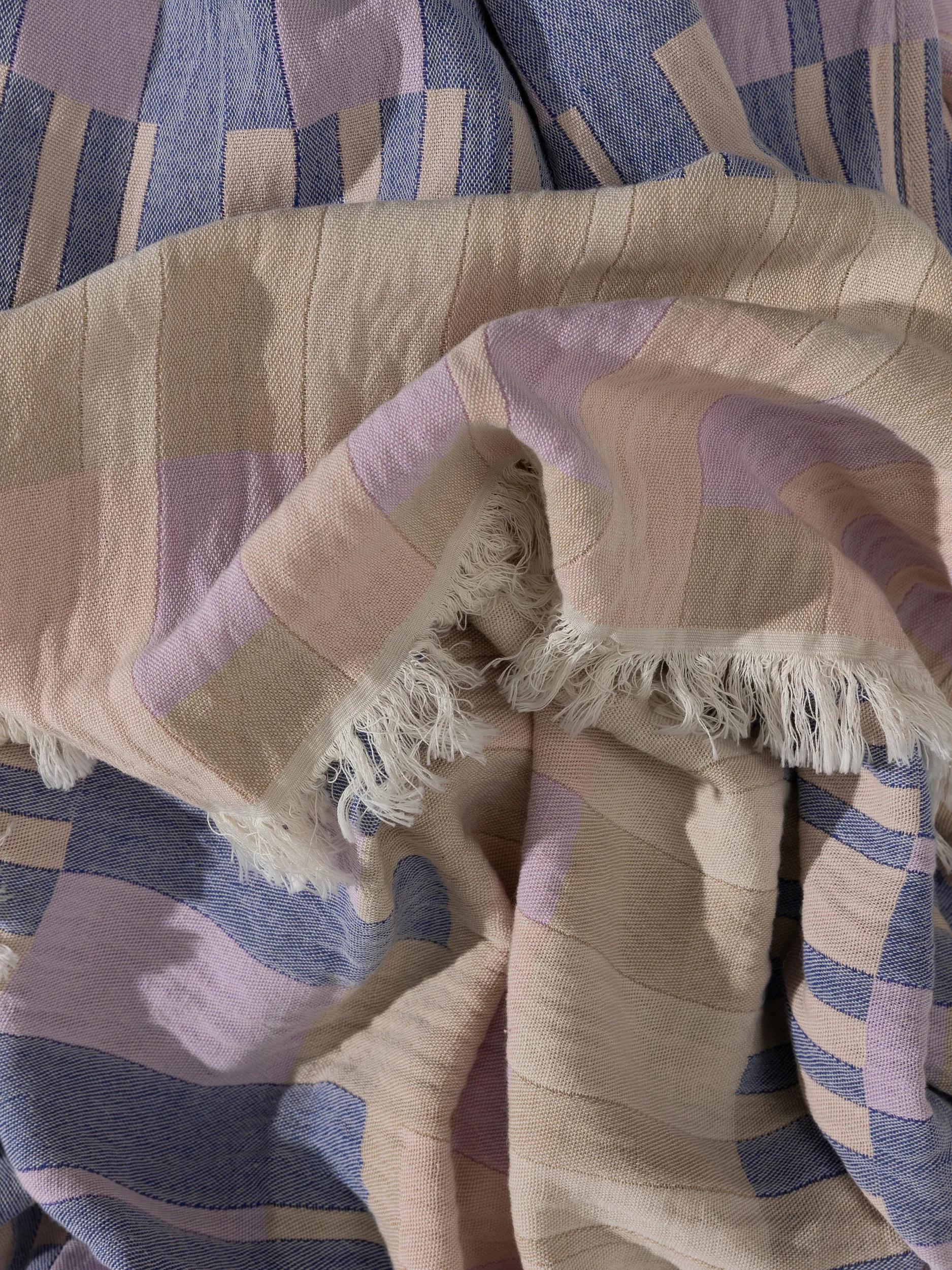 Cotton blanket Nico Multicolour/Purple
