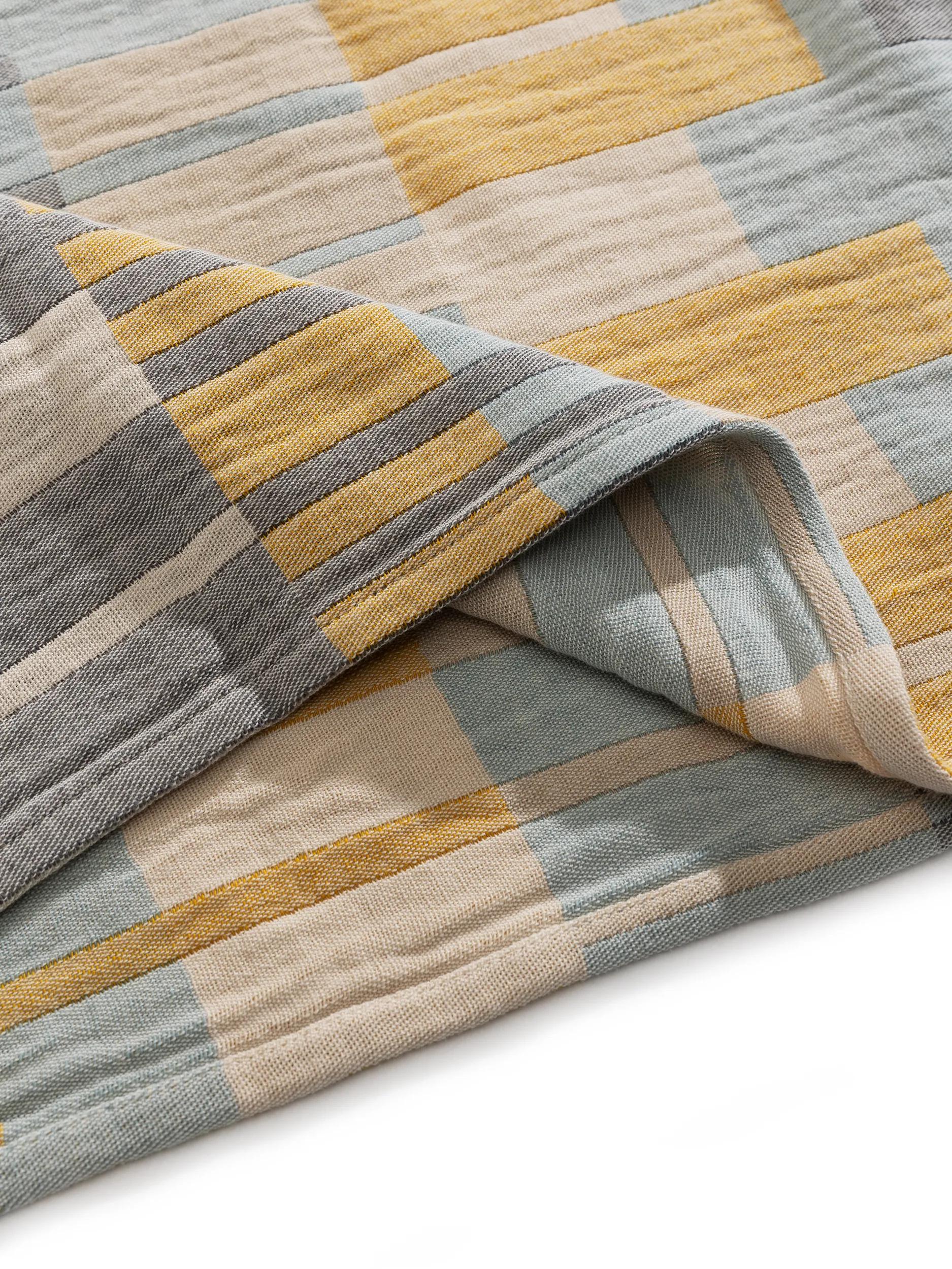 Cotton blanket Nico Multicolour/Yellow
