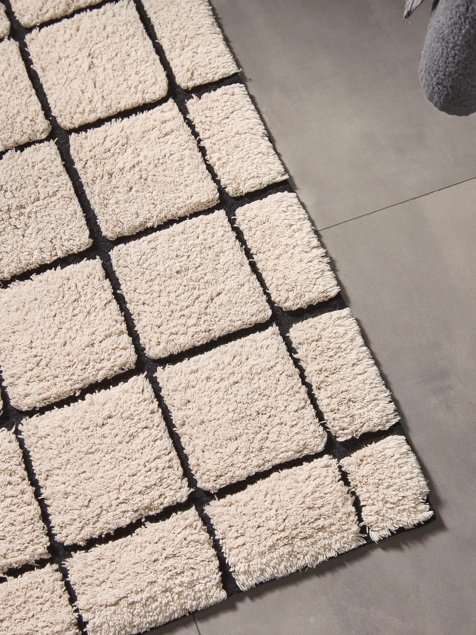 Bath Rug Noa Cream/Black