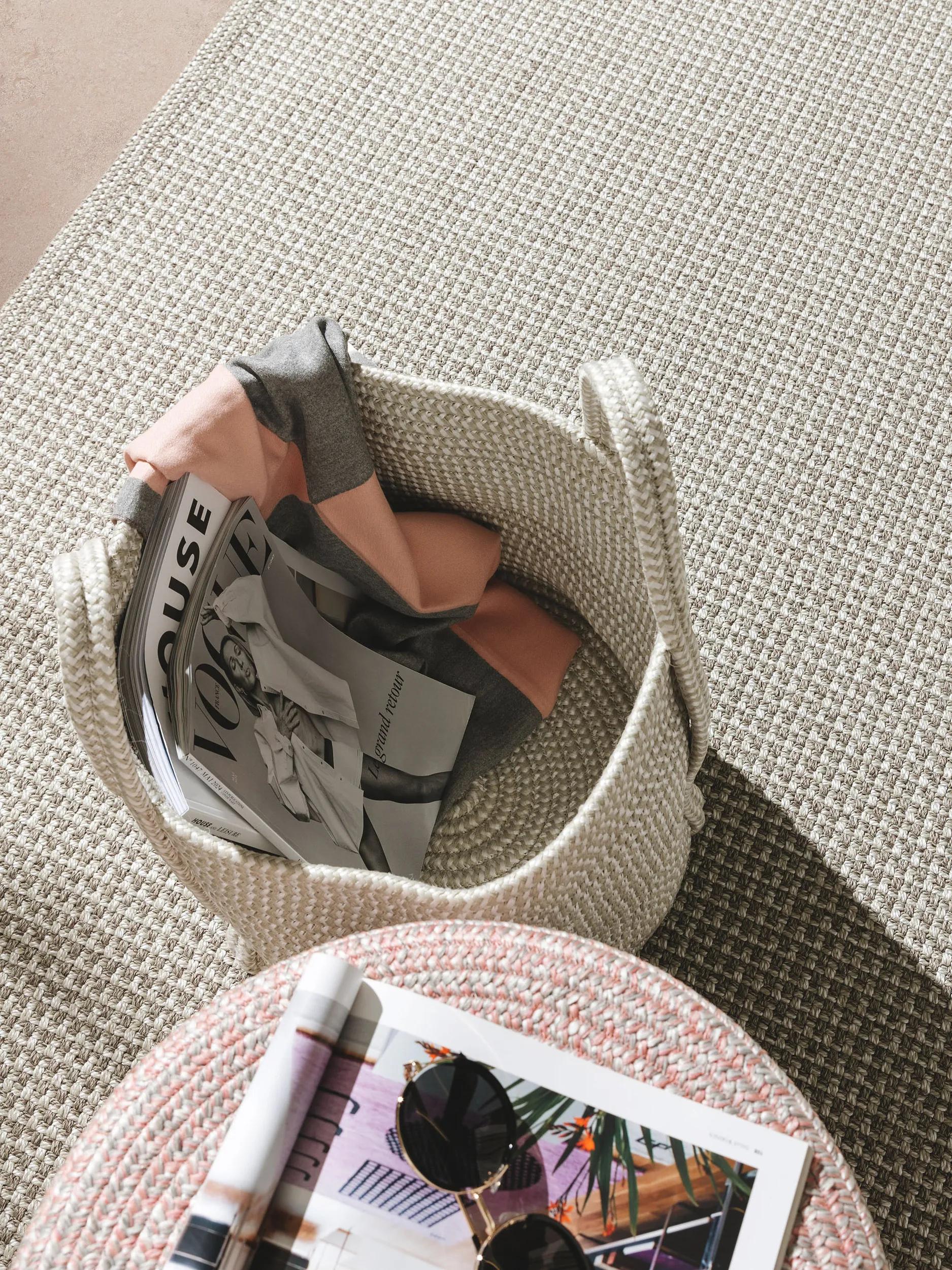 In- & Outdoor basket Noe Grau/Beige