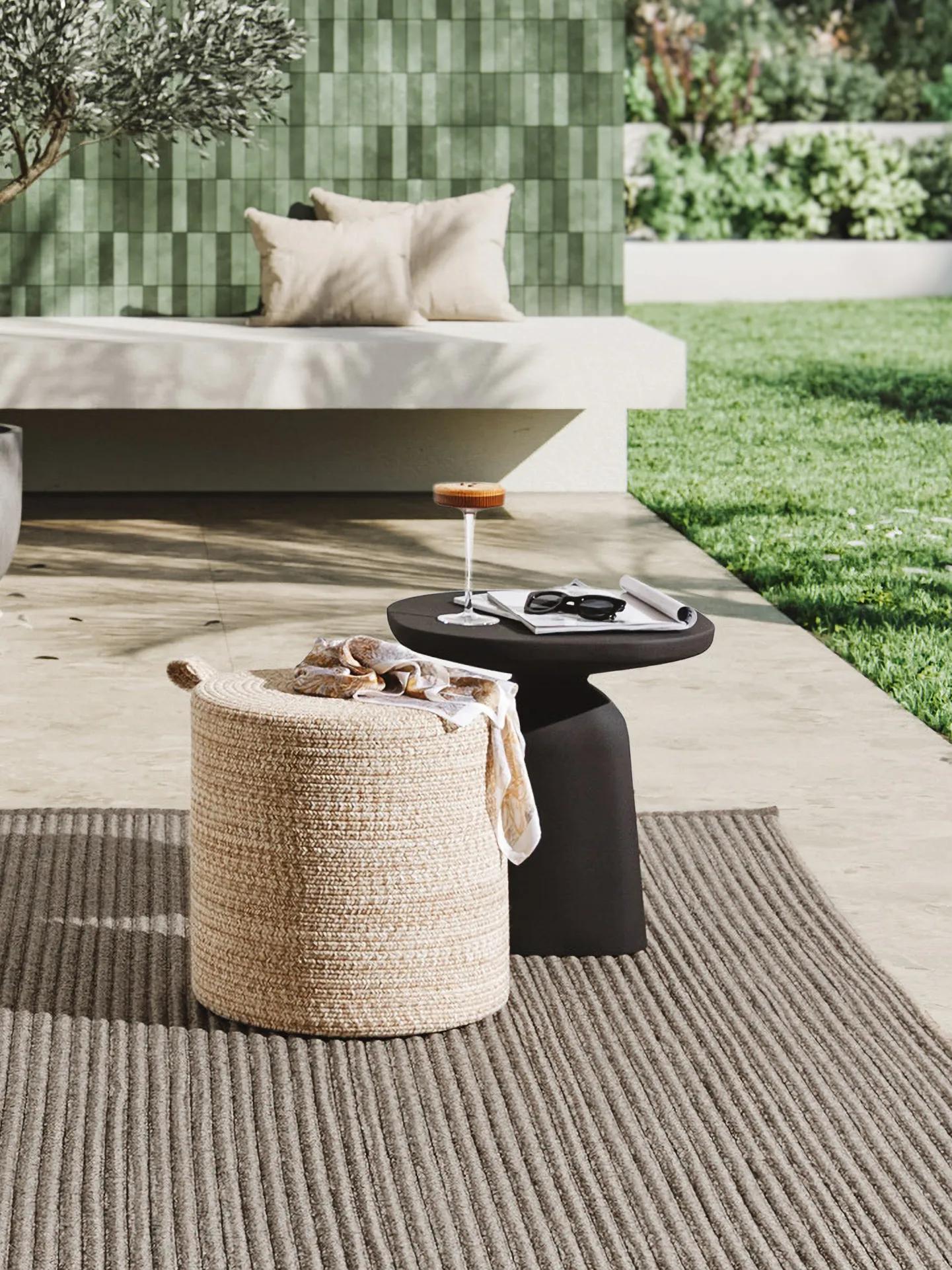 In- & Outdoor Pouf Noe Beige