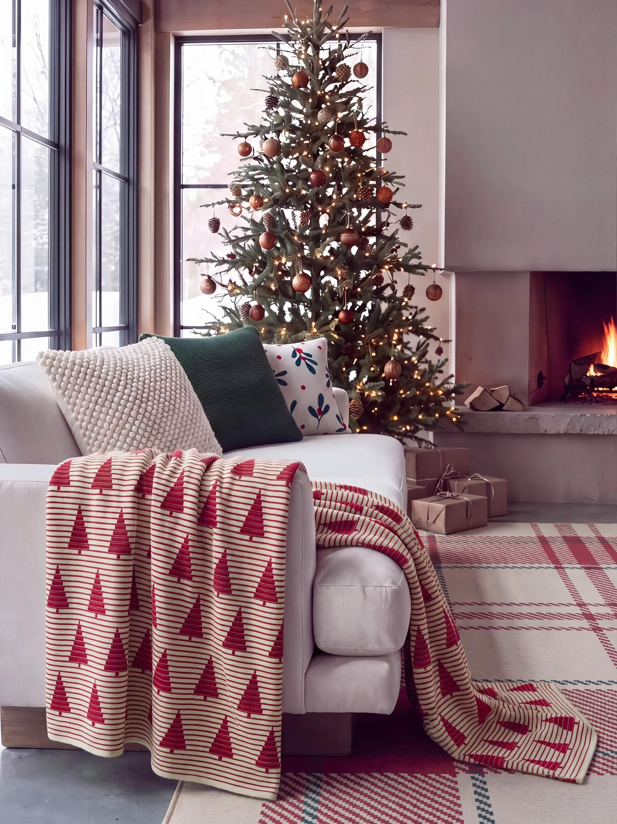 Christmas Blanket Nordic Red