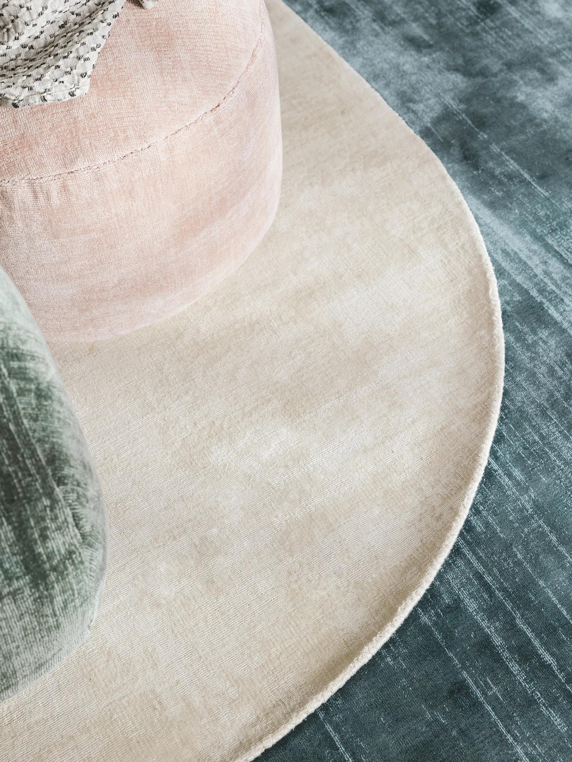 Viskose Teppich Oval Nova Creme