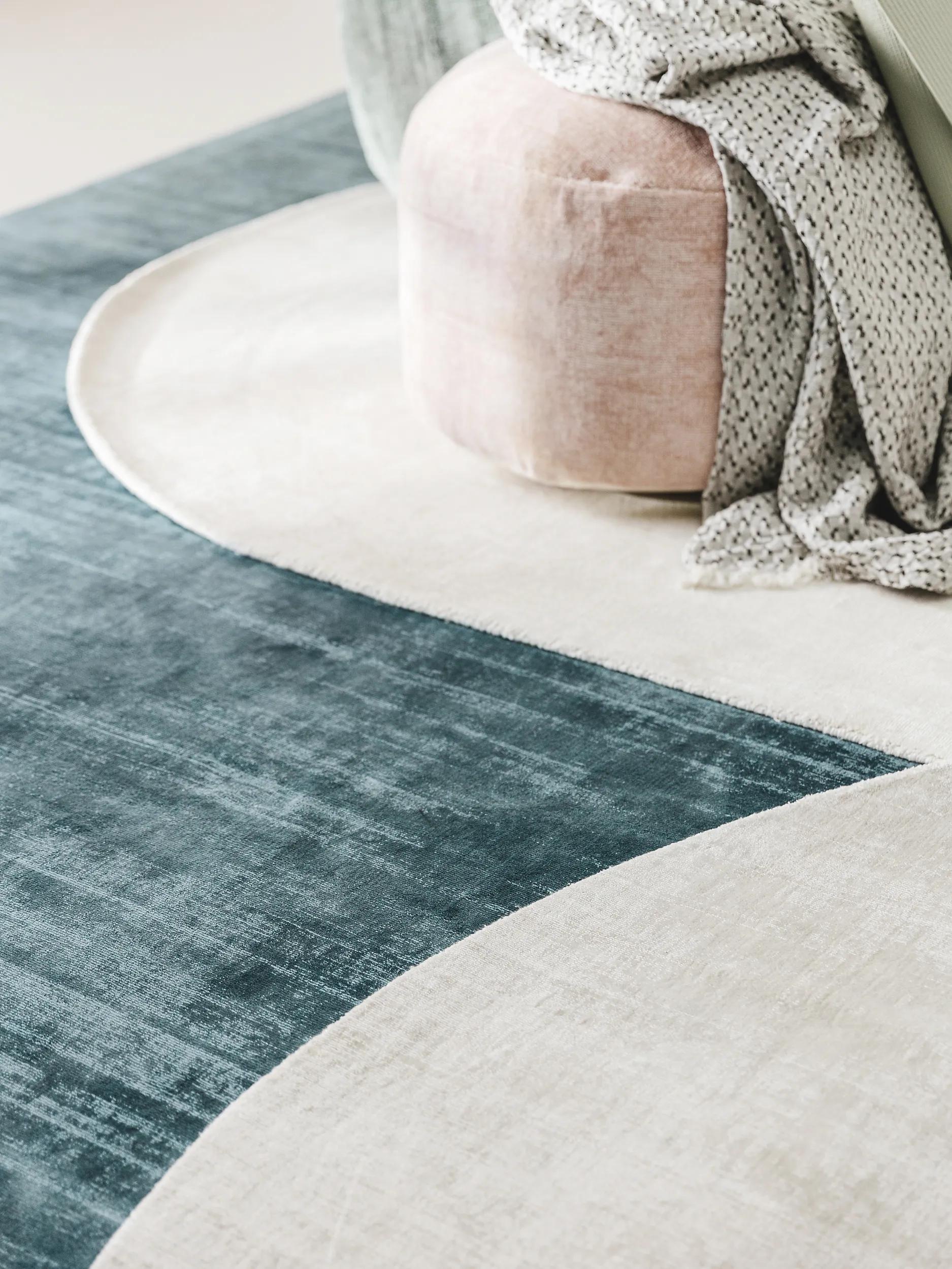 Alfombra de viscosa Nova Azul