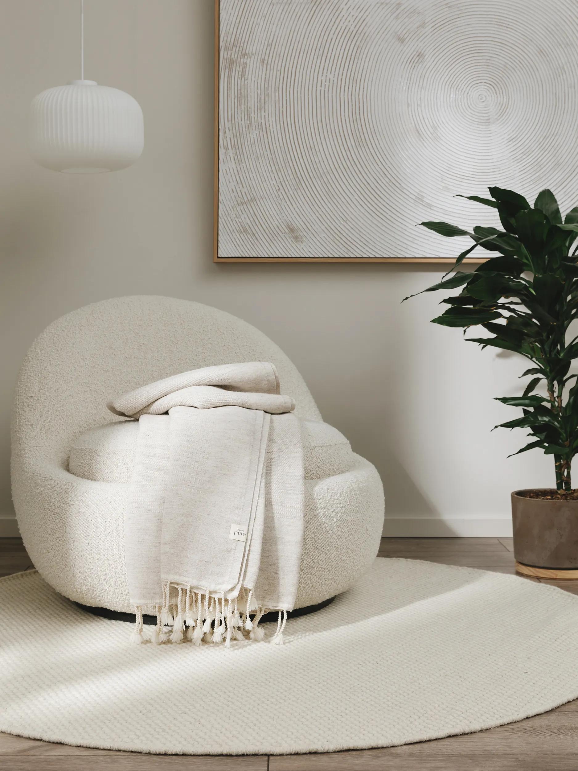 Couverture Olivia Beige