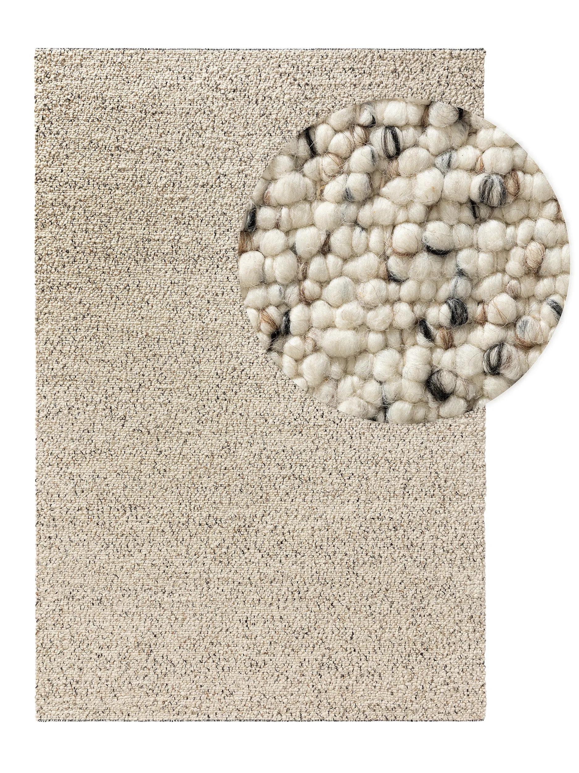 Wool Rug Patch White/Black