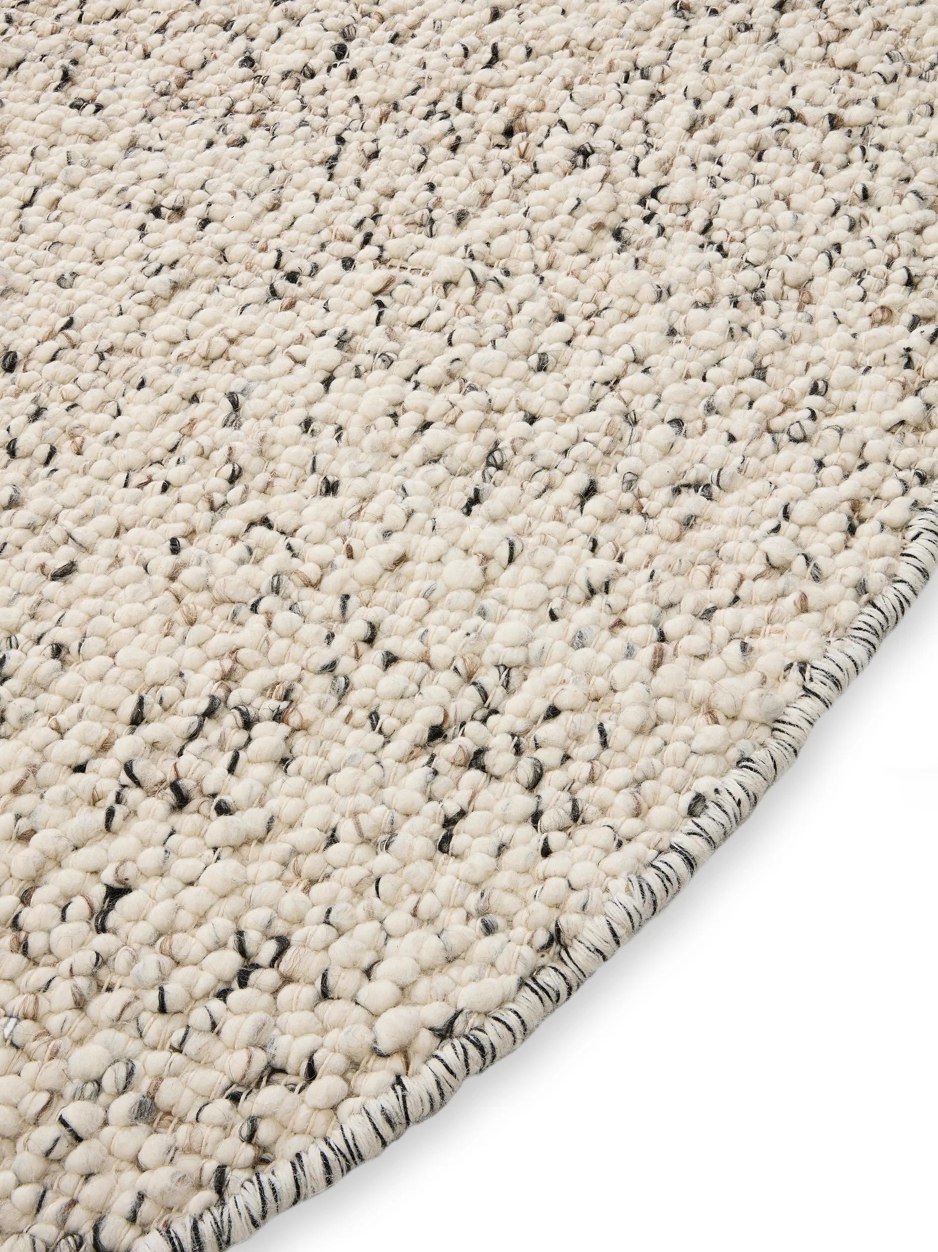 Parche para alfombra de lana blanco/negro