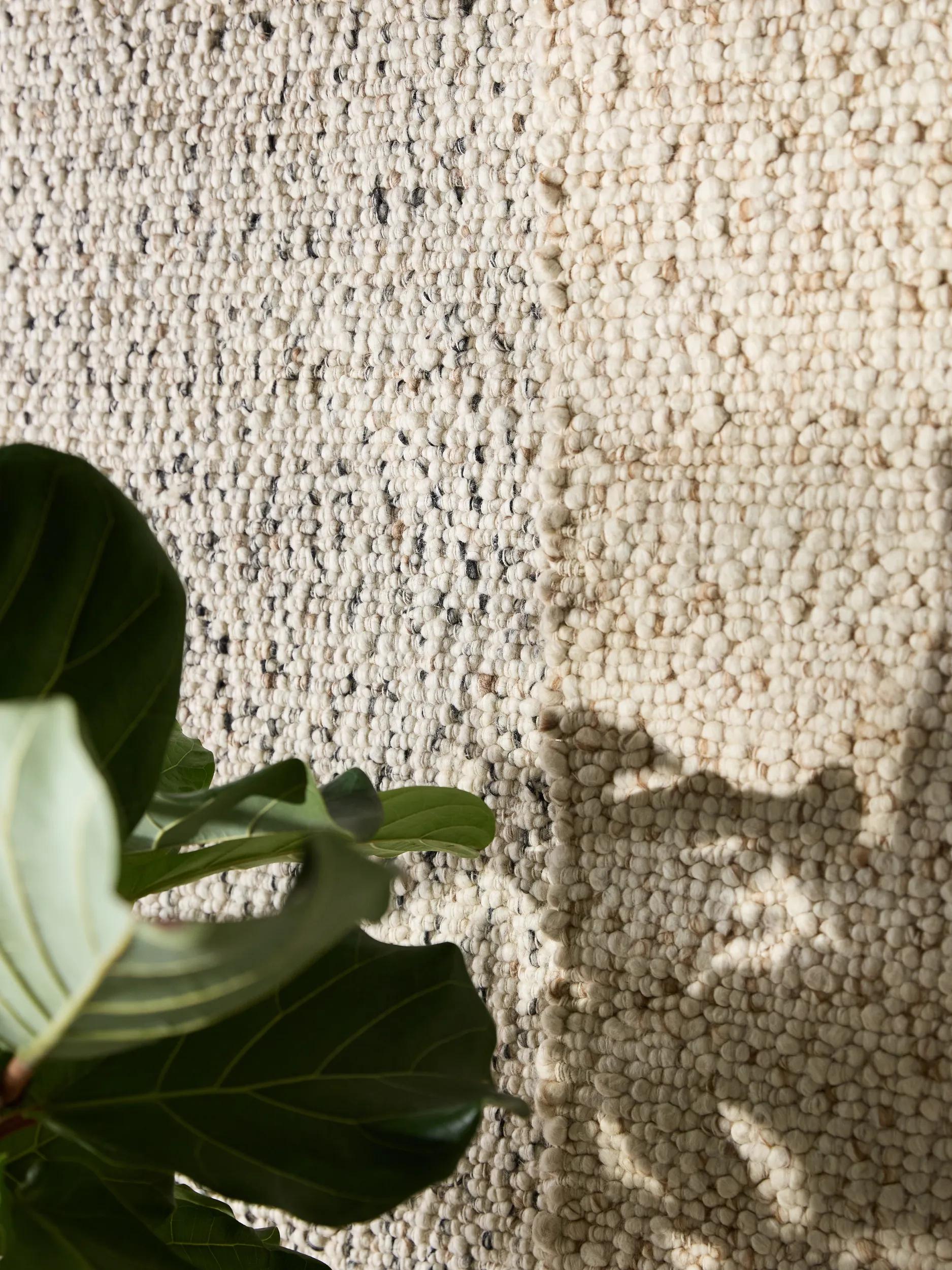 Wool Rug Patch White/Black