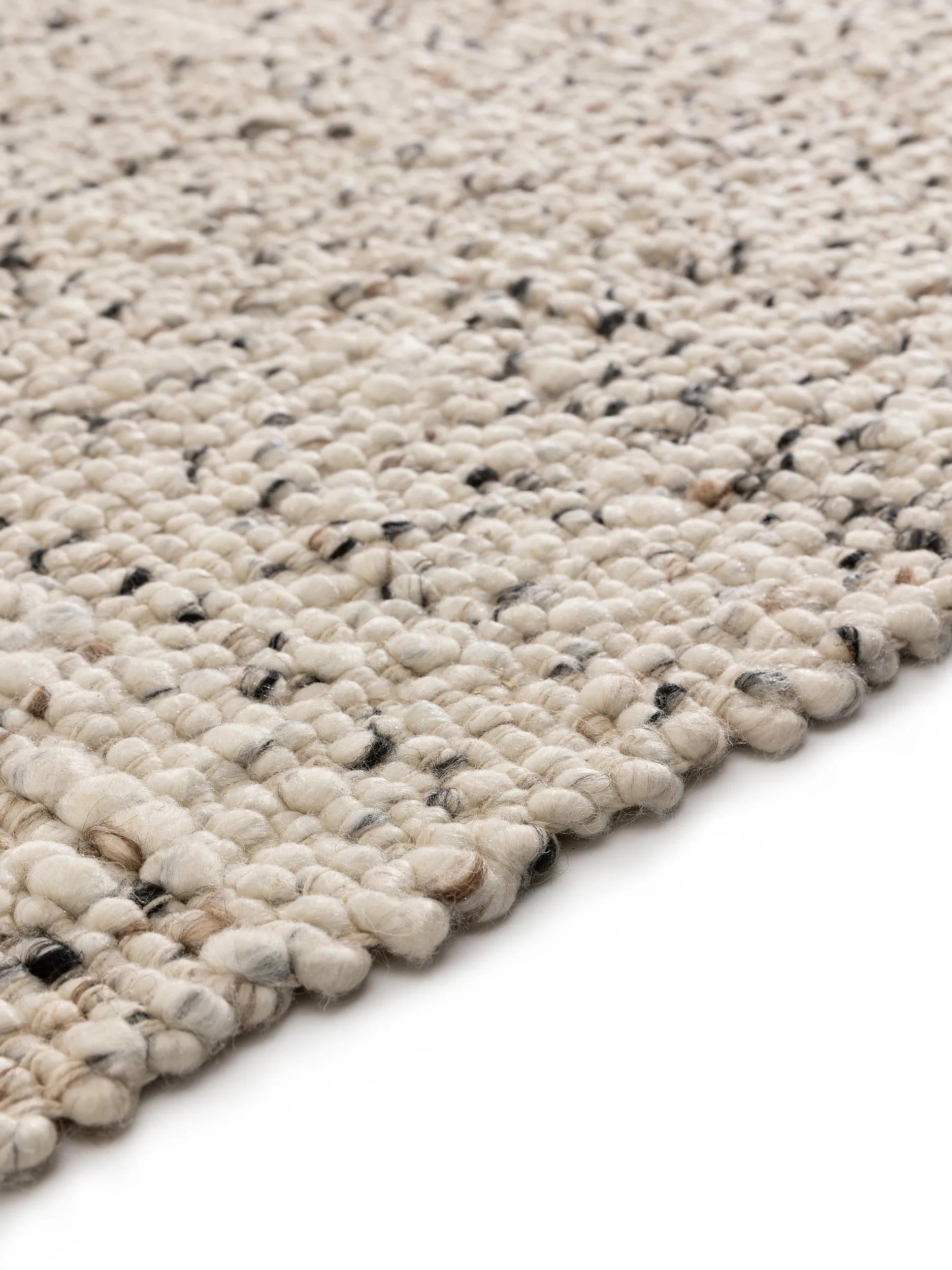 Wool Rug Patch White/Black