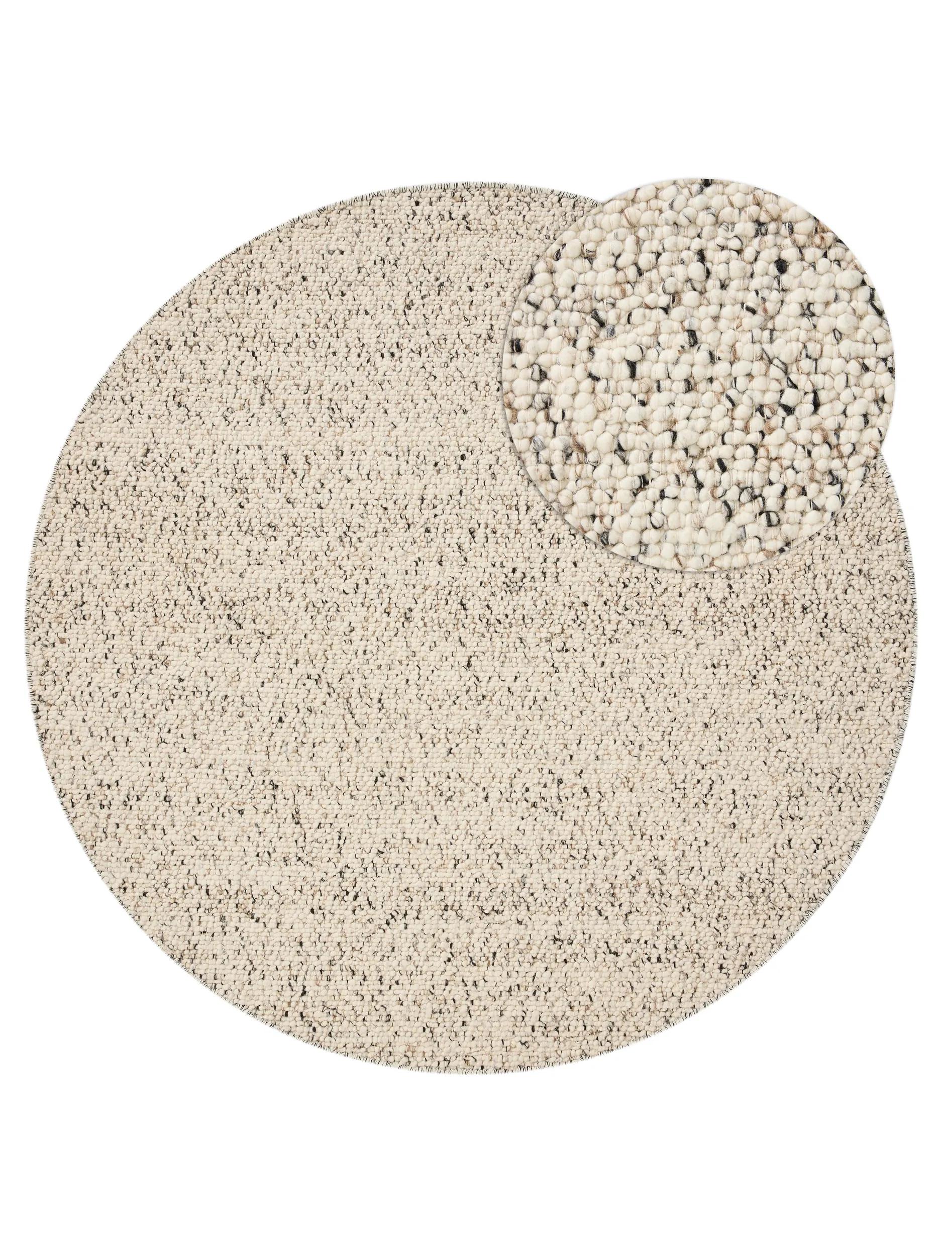 Parche para alfombra de lana blanco/negro