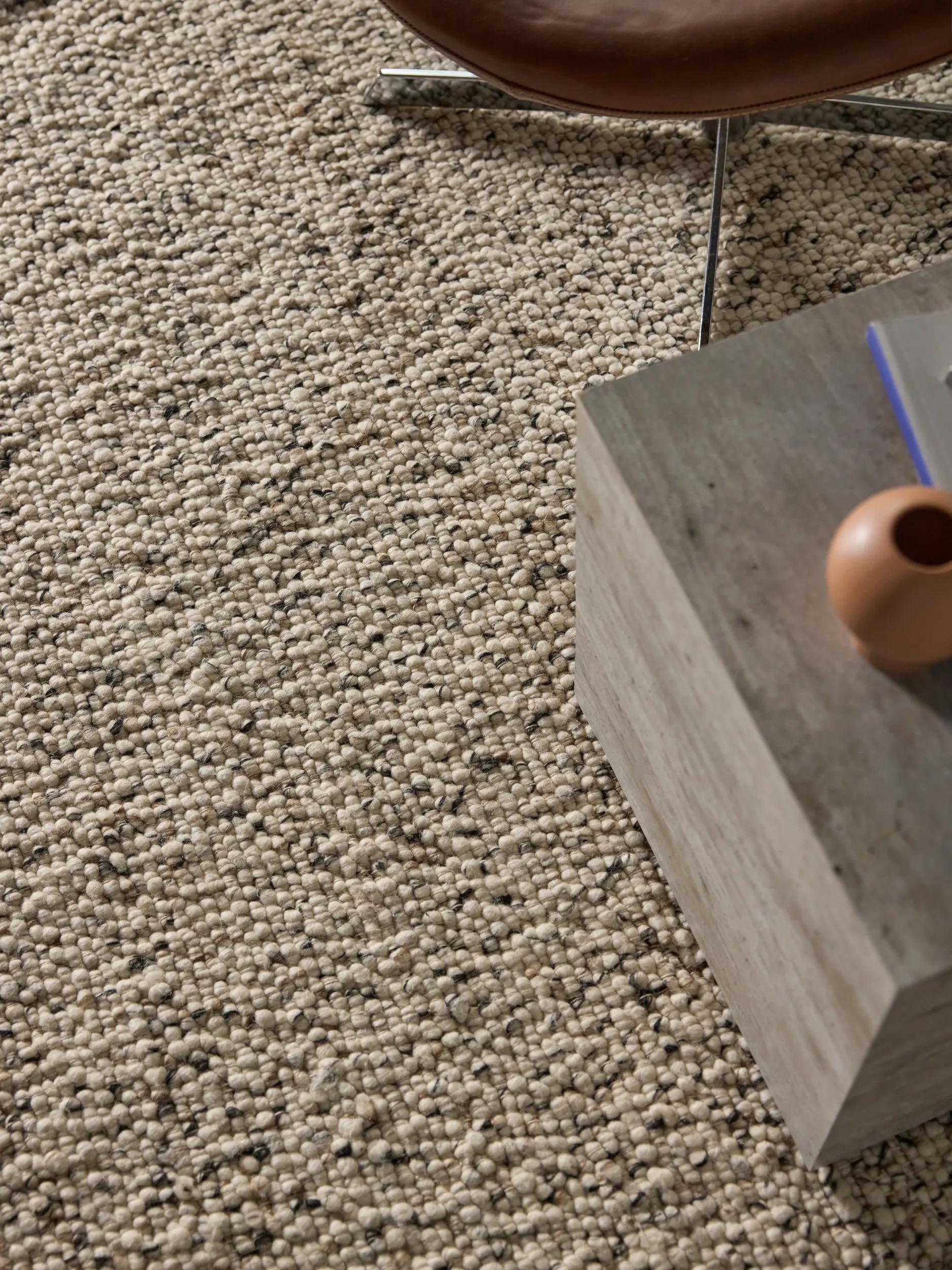 Parche para alfombra de lana blanco/negro